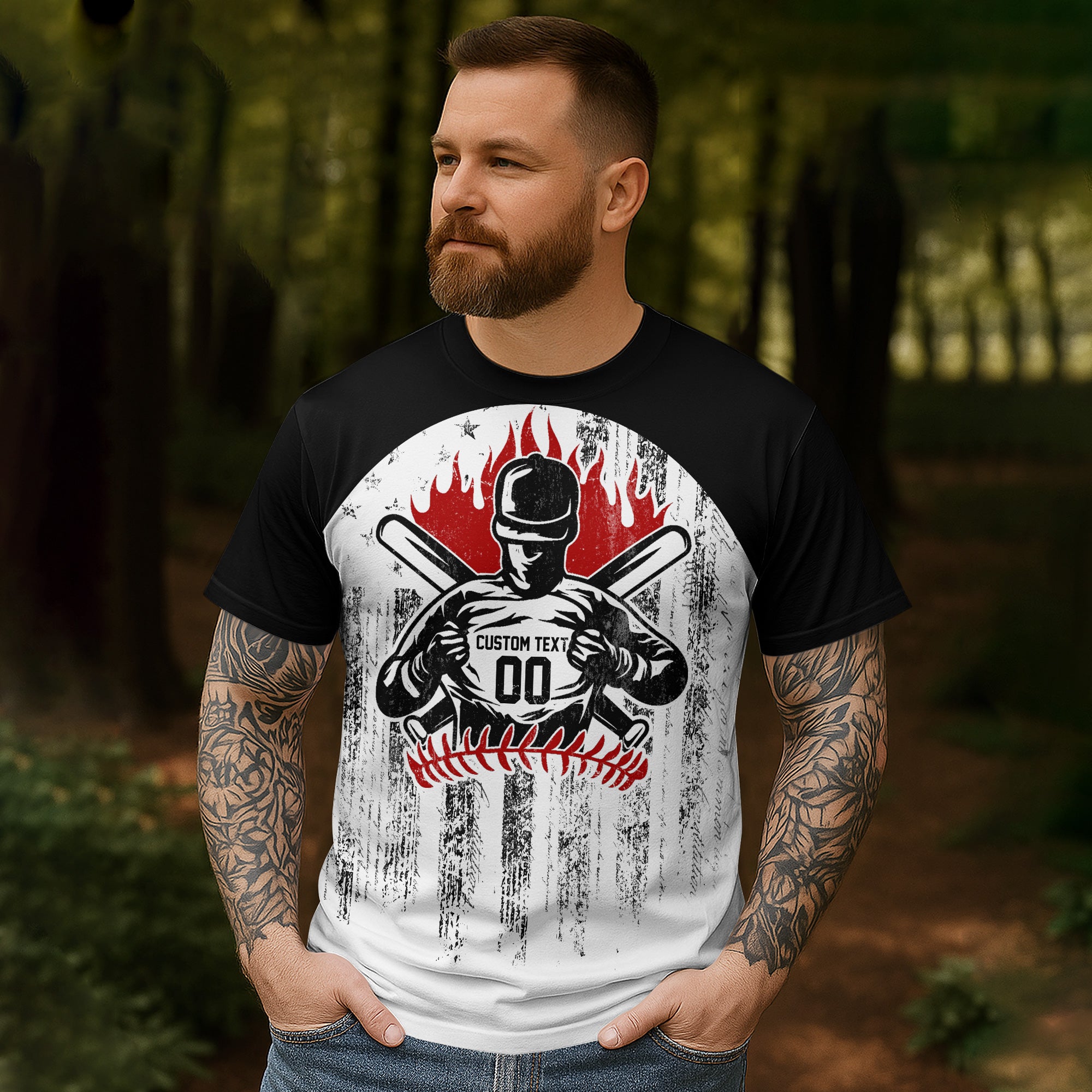 Eat, Sleep, Baseball, Repeat - Baseball Lover - American Baseball Lovers, Custom Name, Custom Number - All Over Print