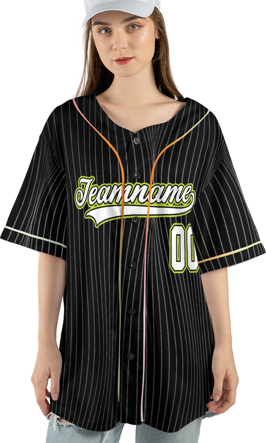Neon Noir – Custom Name & Logo Baseball Jersey