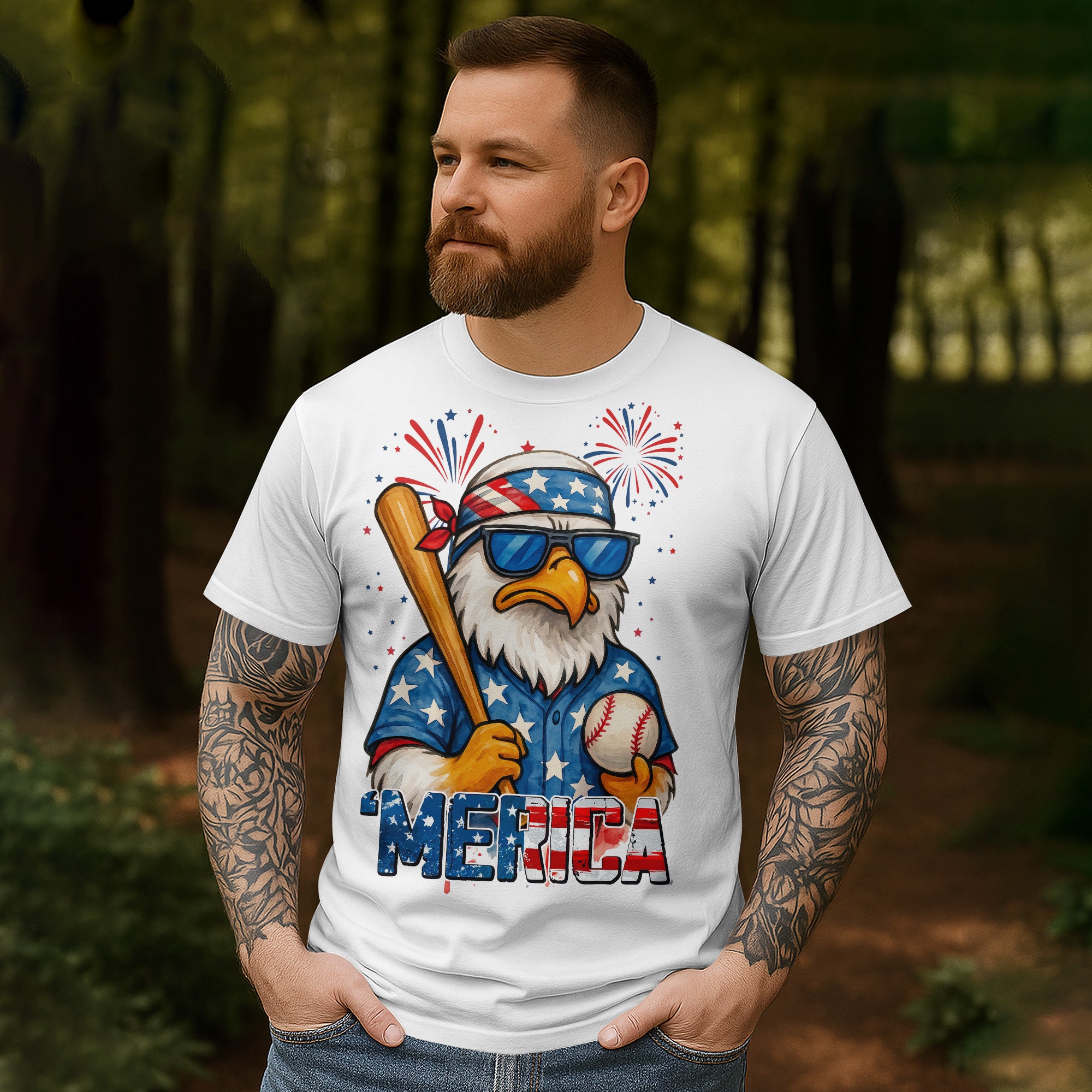 Merica 4th Of July Baseball Shirt - Baseball Shirt For Baseball Lover, Baseball Fan - Independence Day Shirt