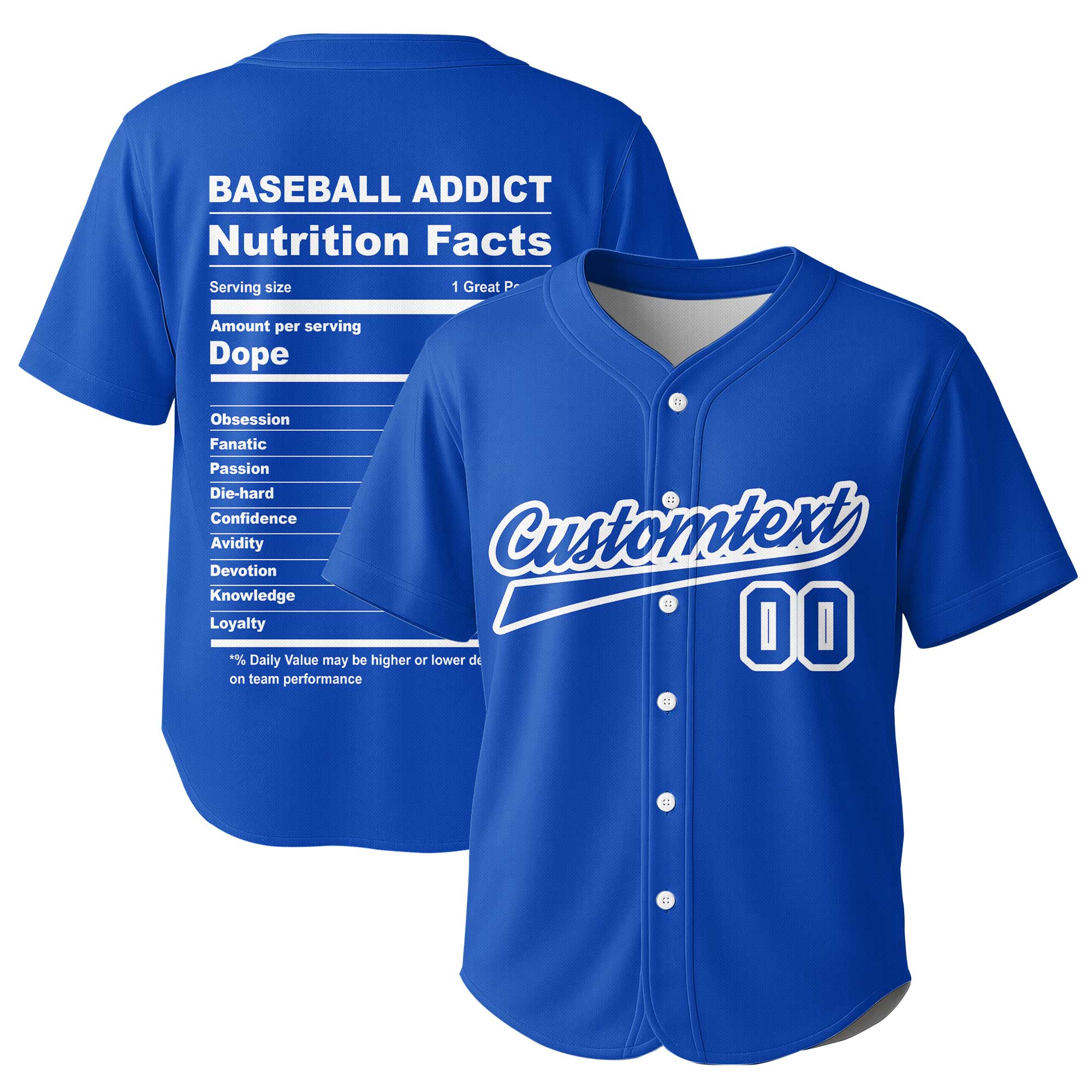 Baseball Lover Facts - Custom Red and White Stripes Baseball Jersey