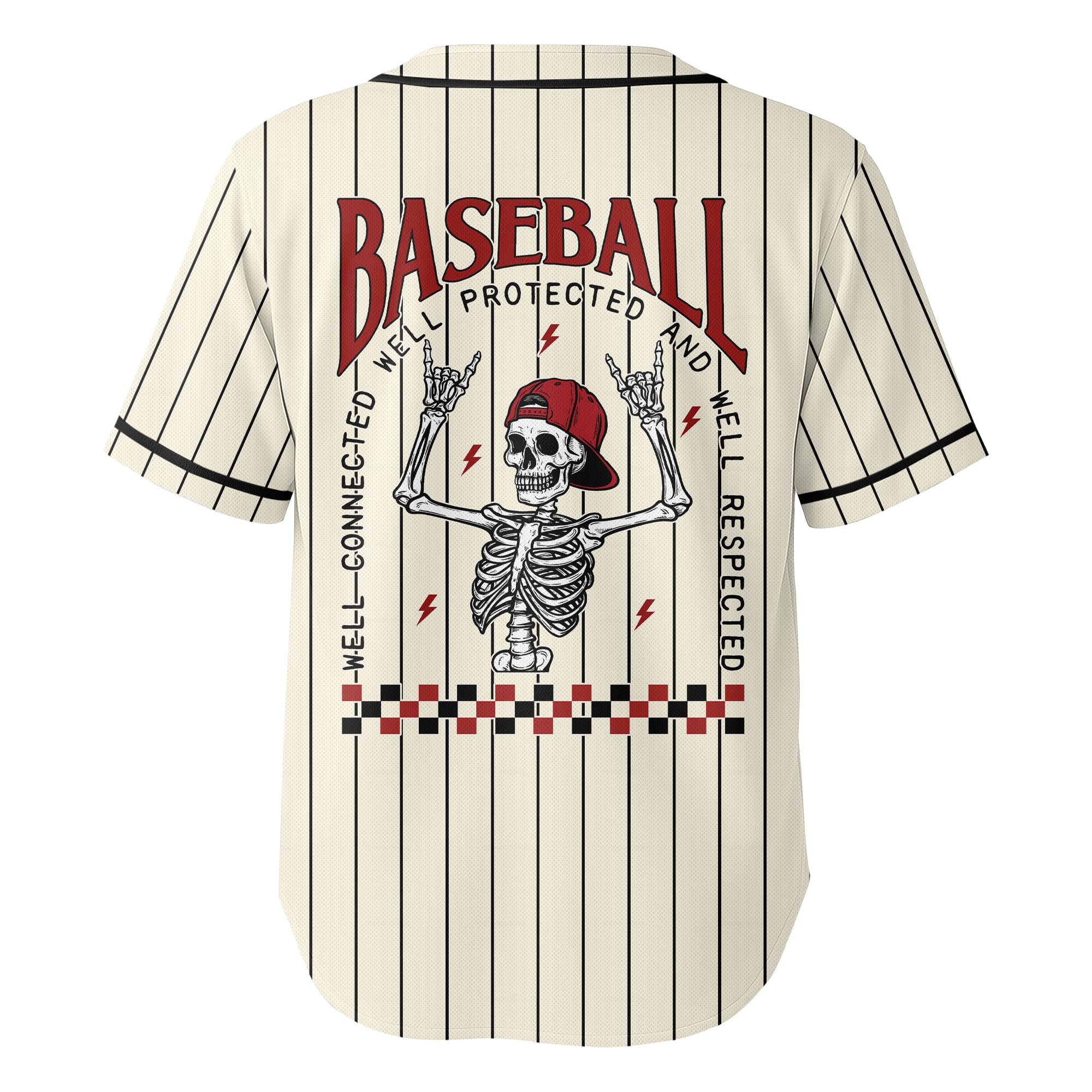 WELL RESPECTED - Custom Black White Cream Baseball Jersey