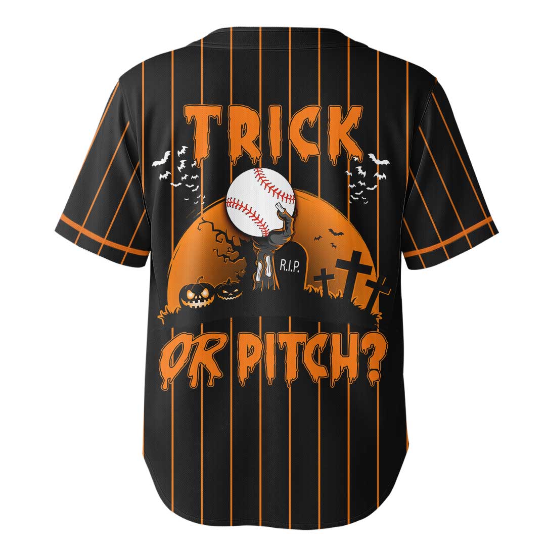 Trick Or Pitch - Custom Halloween Baseball Jersey