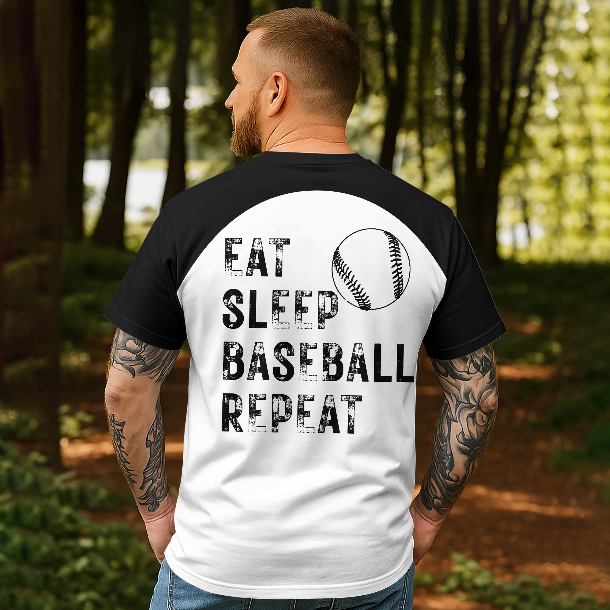 Eat, Sleep, Baseball, Repeat - Baseball Lover - American Baseball Lovers, Custom Name, Custom Number - All Over Print