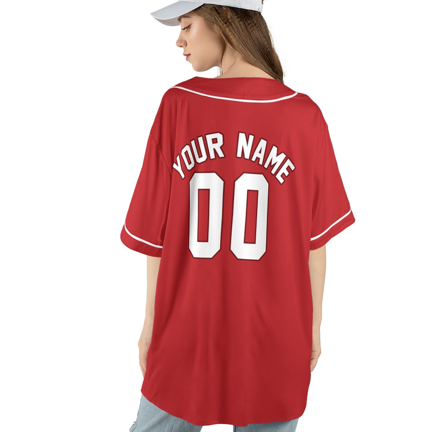 Crimson Legacy – Custom Name & Logo Baseball Jersey