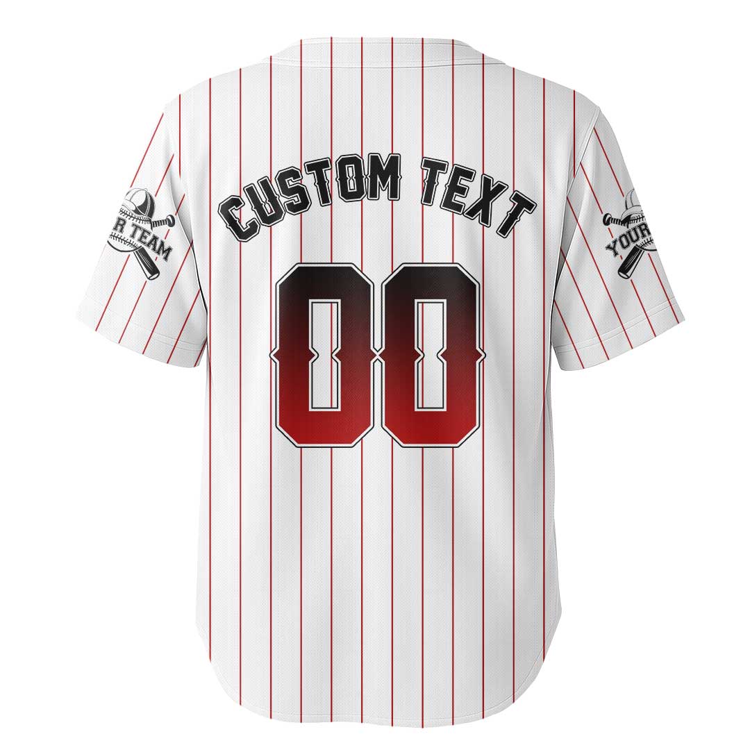 Baseball St. Louis State Series - Custom White with Red Stripes Baseball Jersey