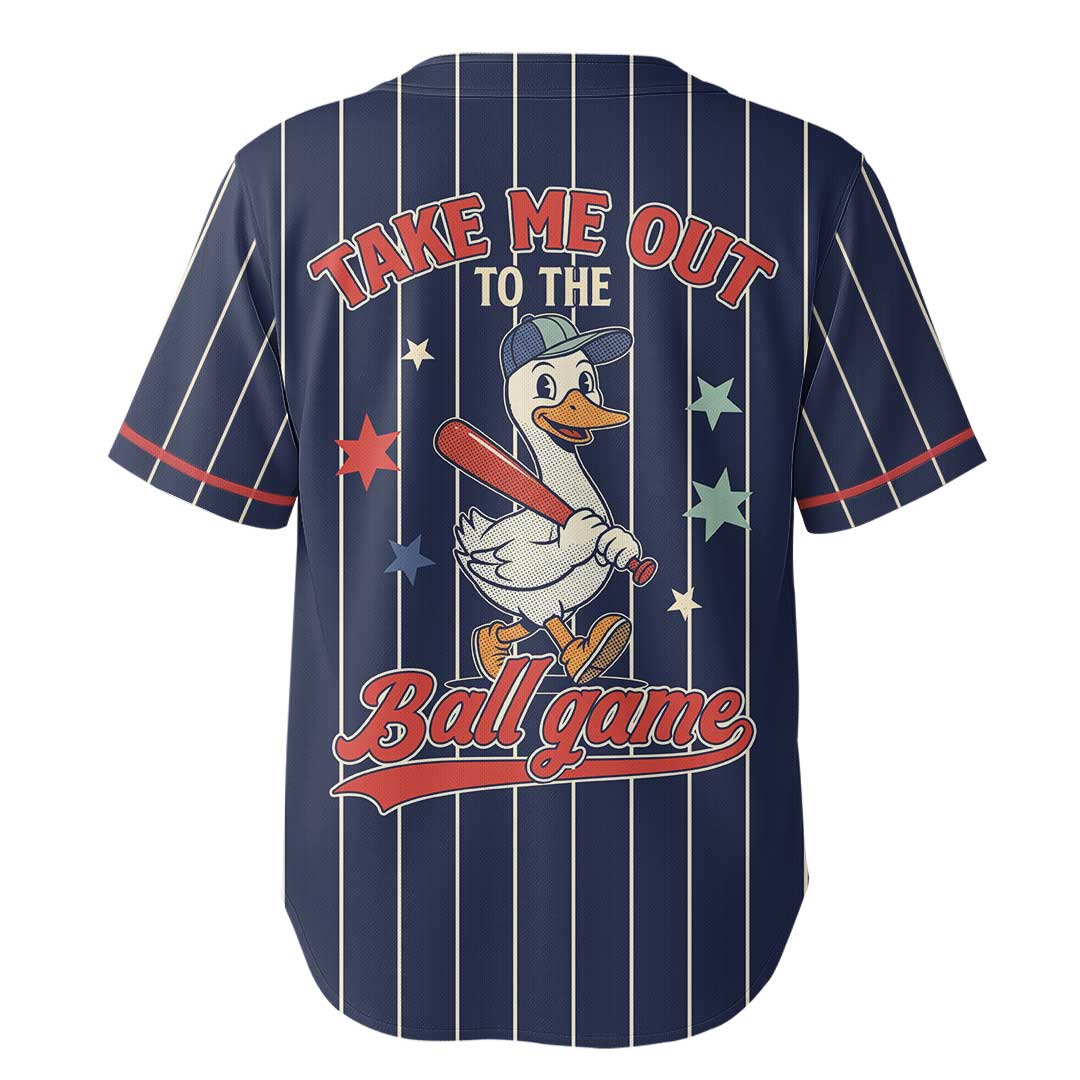 Take Me Out To The Ball Game - Custom Navy Baseball Jersey