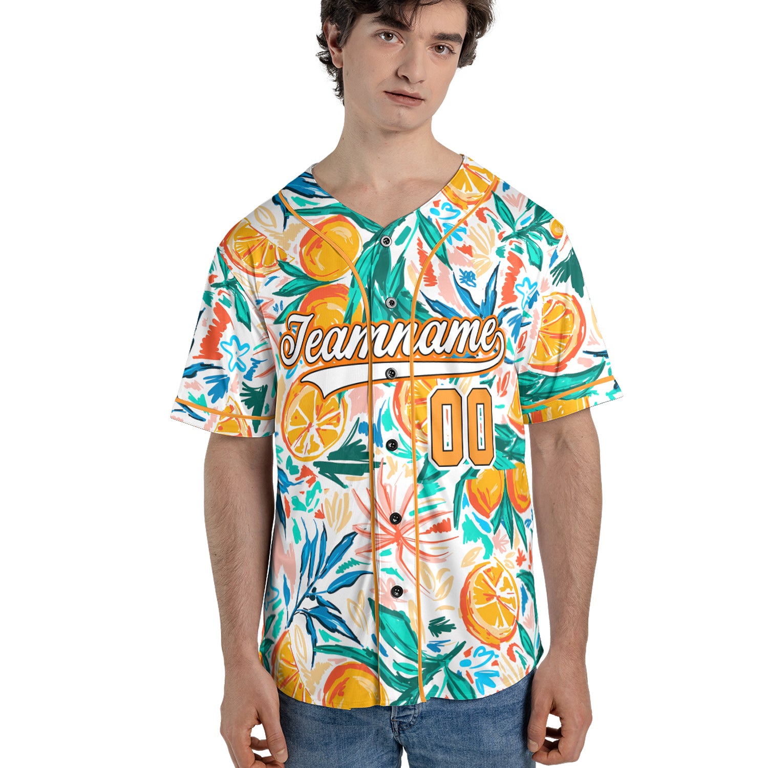 Citrus Burst Jersey – Orange Grove Custom Baseball Edition