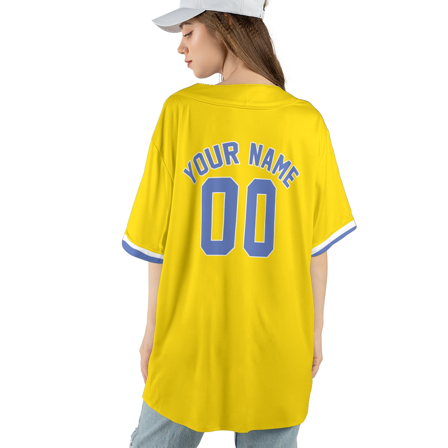 Bright Gold Custom Jersey – Add Your Name & Team Logo for a Bold Statement