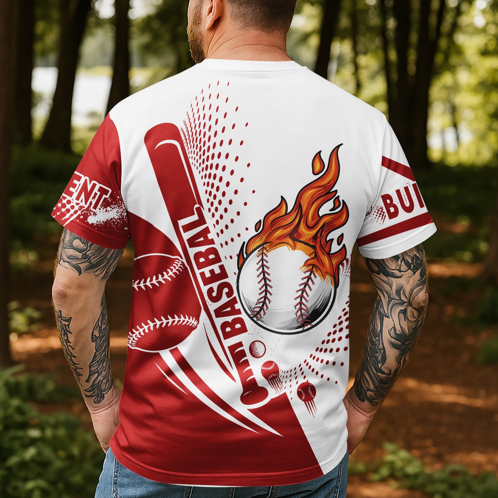 Built Different All Over Print Baseball T-Shirt