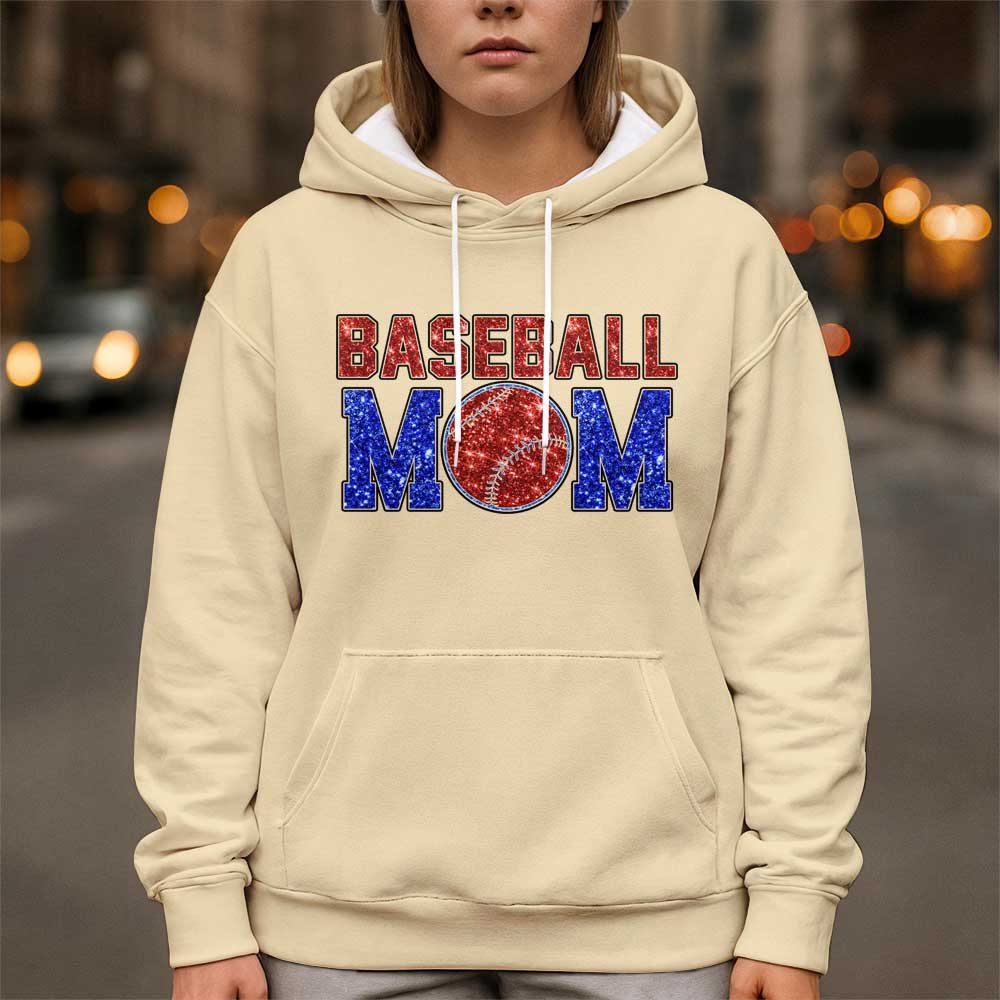 Baseball Mom Louder and Prouder - All Over Print Baseball Hoodie
