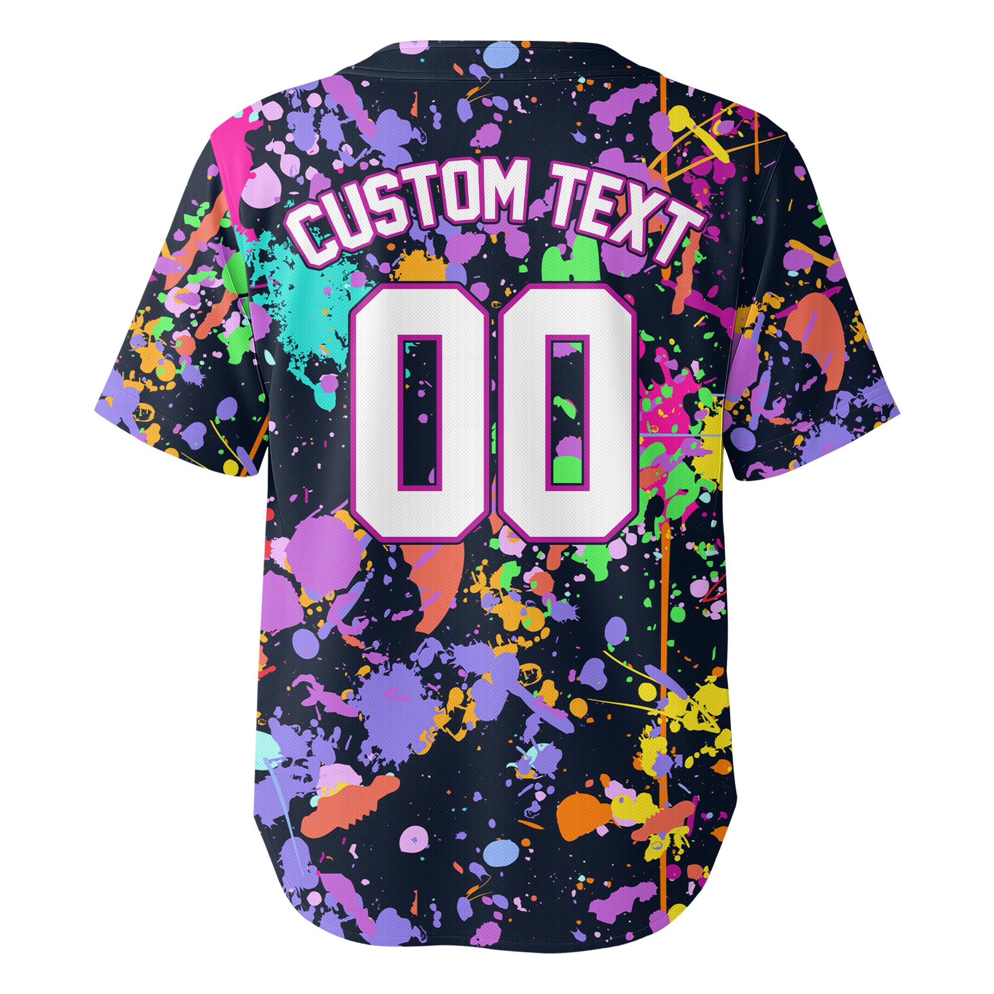 Custom Splashes Graffiti Painting Baseball Jersey