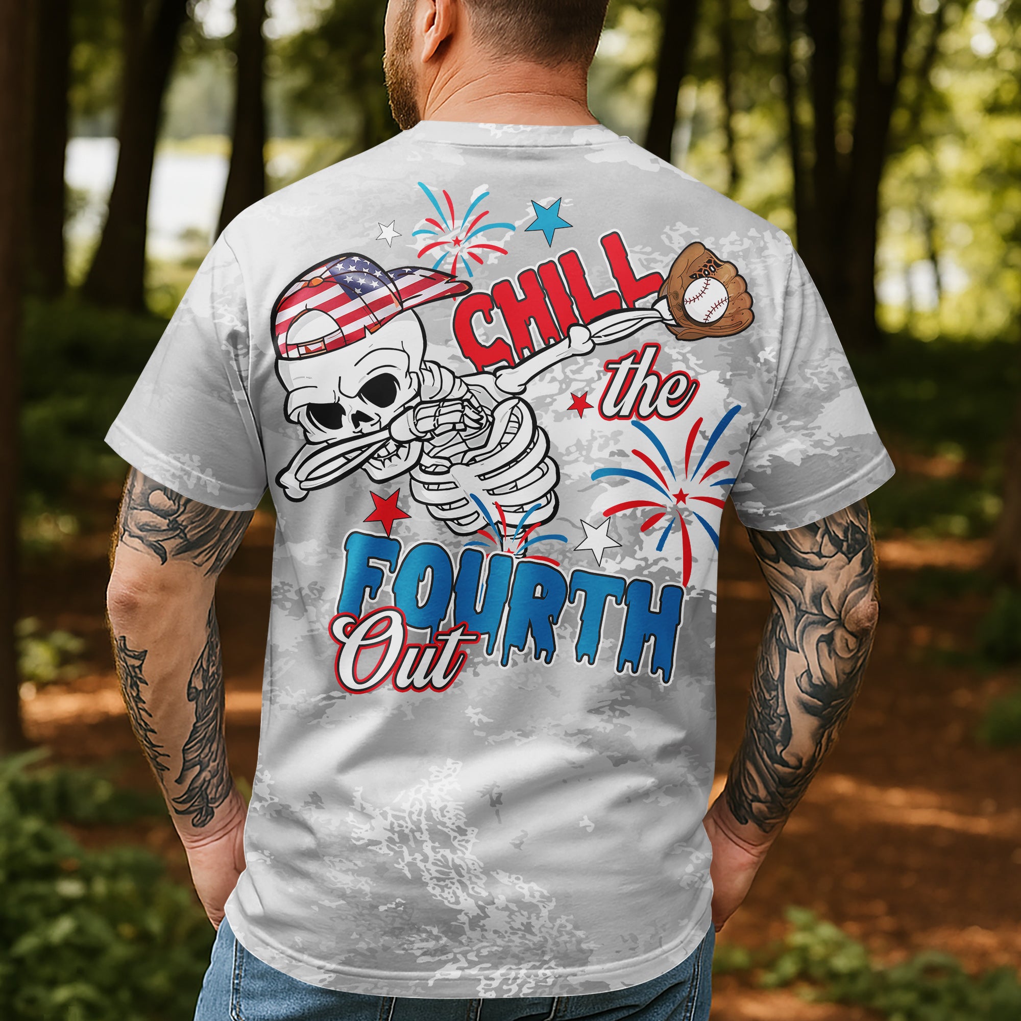 Chill The Fourth Out Custom All Over Print 4th Of July T-Shirt