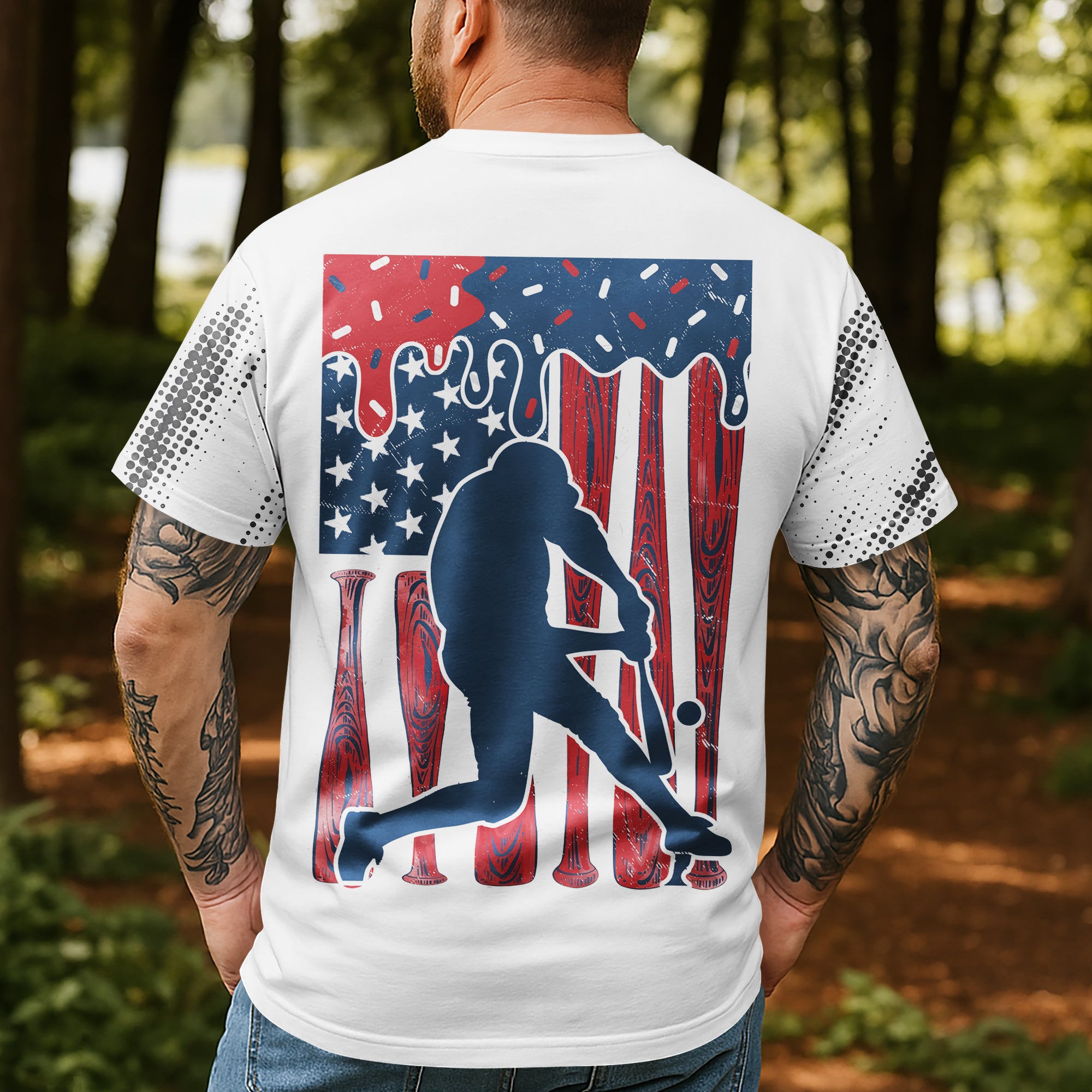 Made In America All Over Print 4th Of July T-Shirt