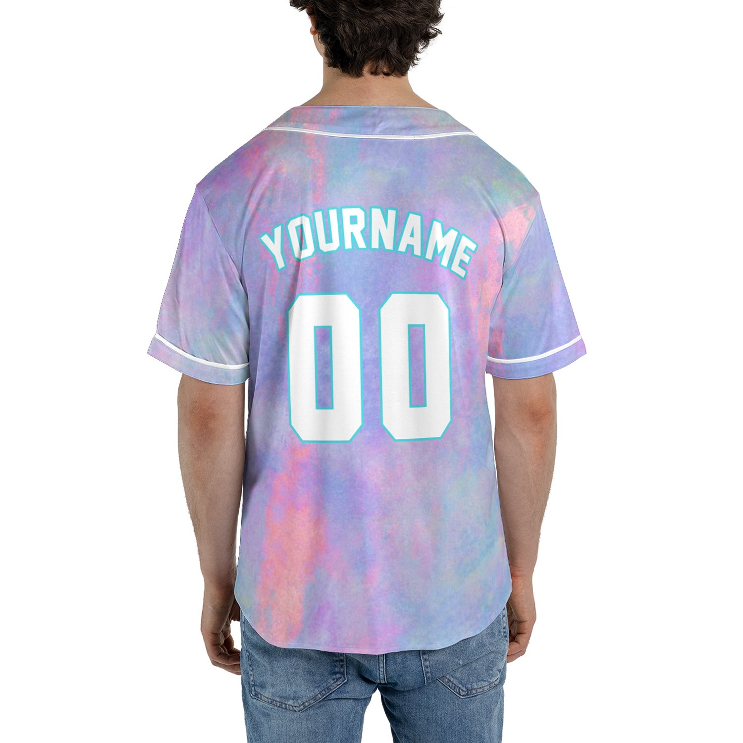 Custom Jersey Baseball – Watercolor Pastel Background