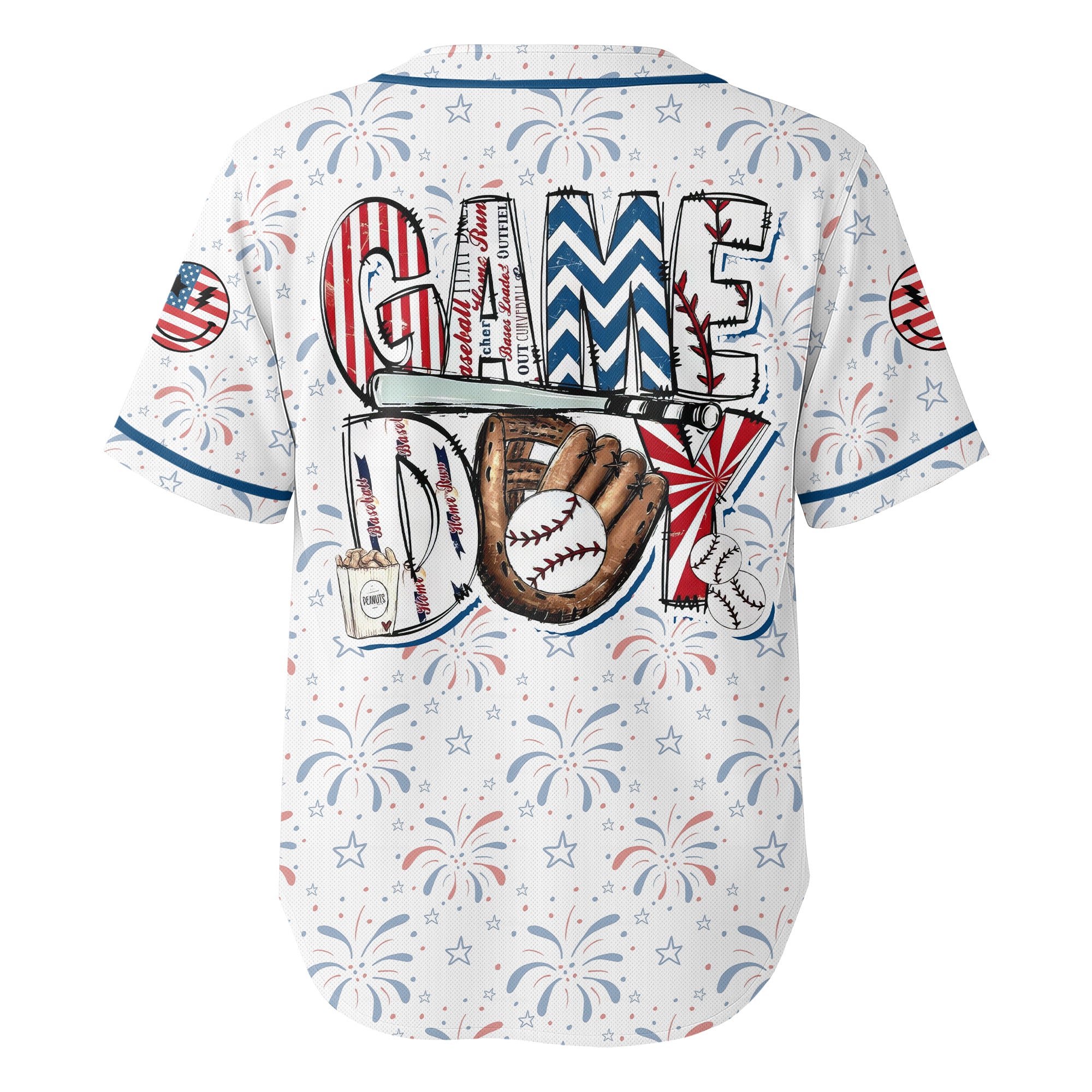 Game Day - Custom Fourth Of July Baseball Jersey