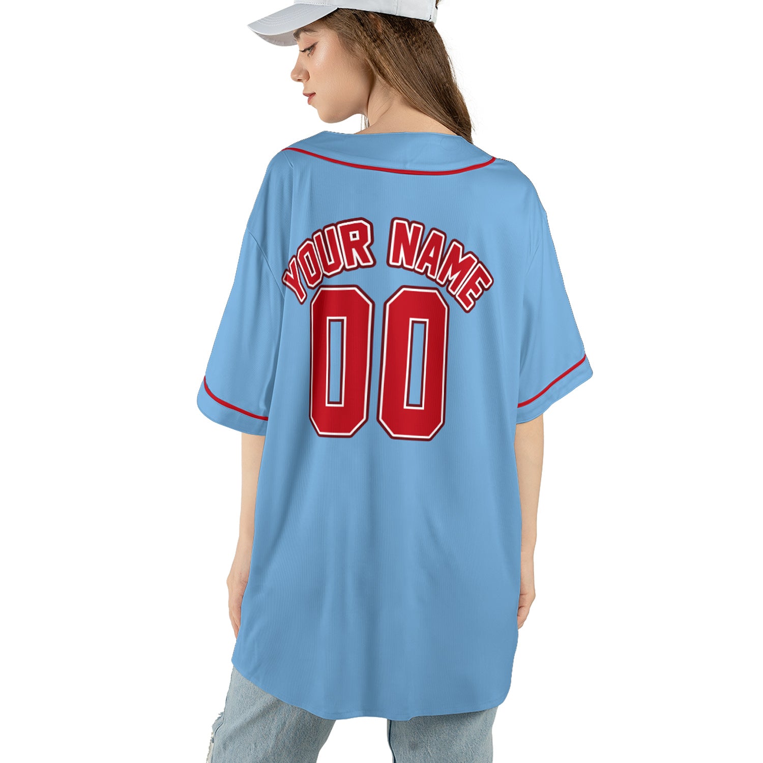 Skyfire Red – Custom Name & Logo Baseball Jersey