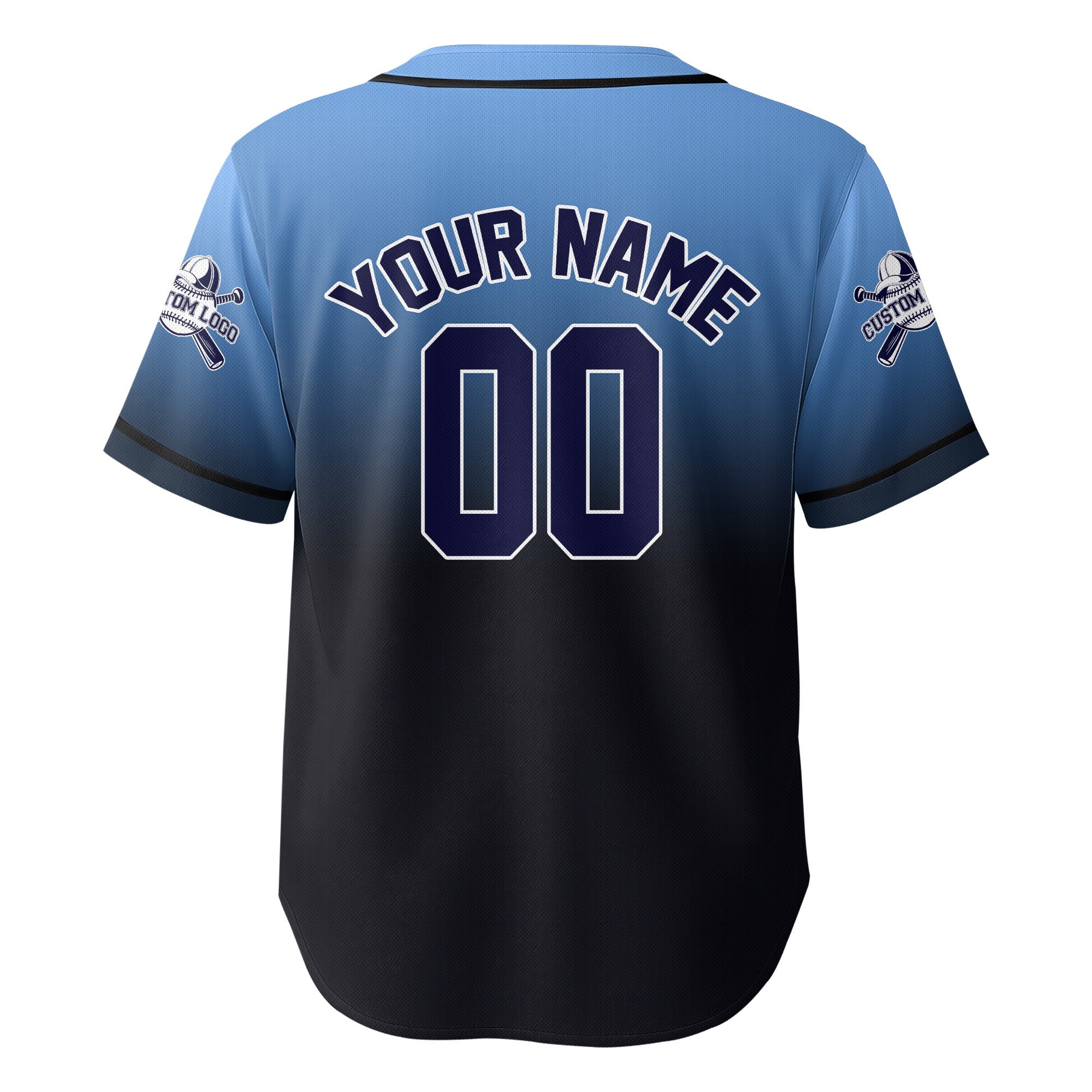 Respect The Drip - Custom Blue and Black Baseball Jersey