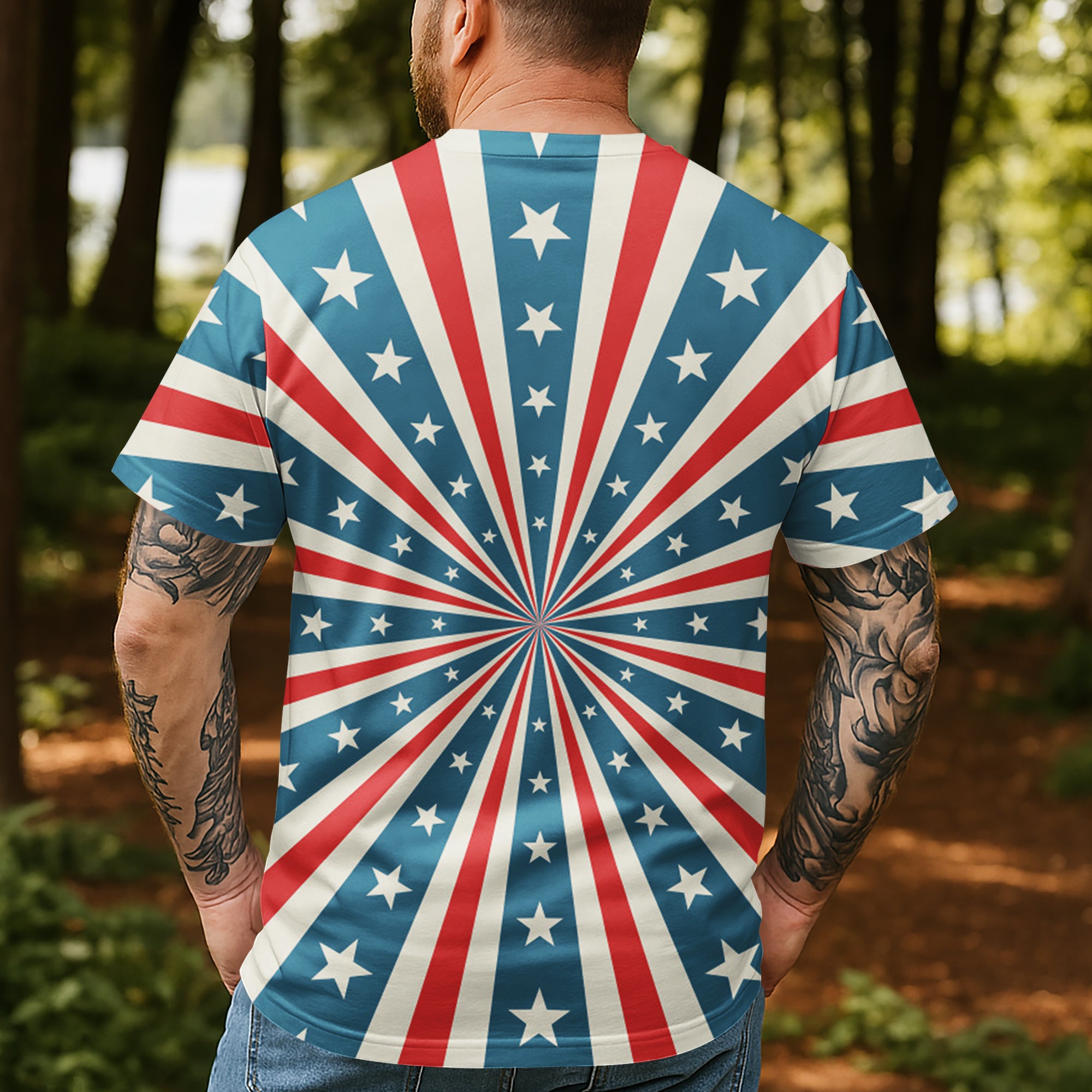Baseball Lover From The USA All Over Print Fourth Of July T-Shirt