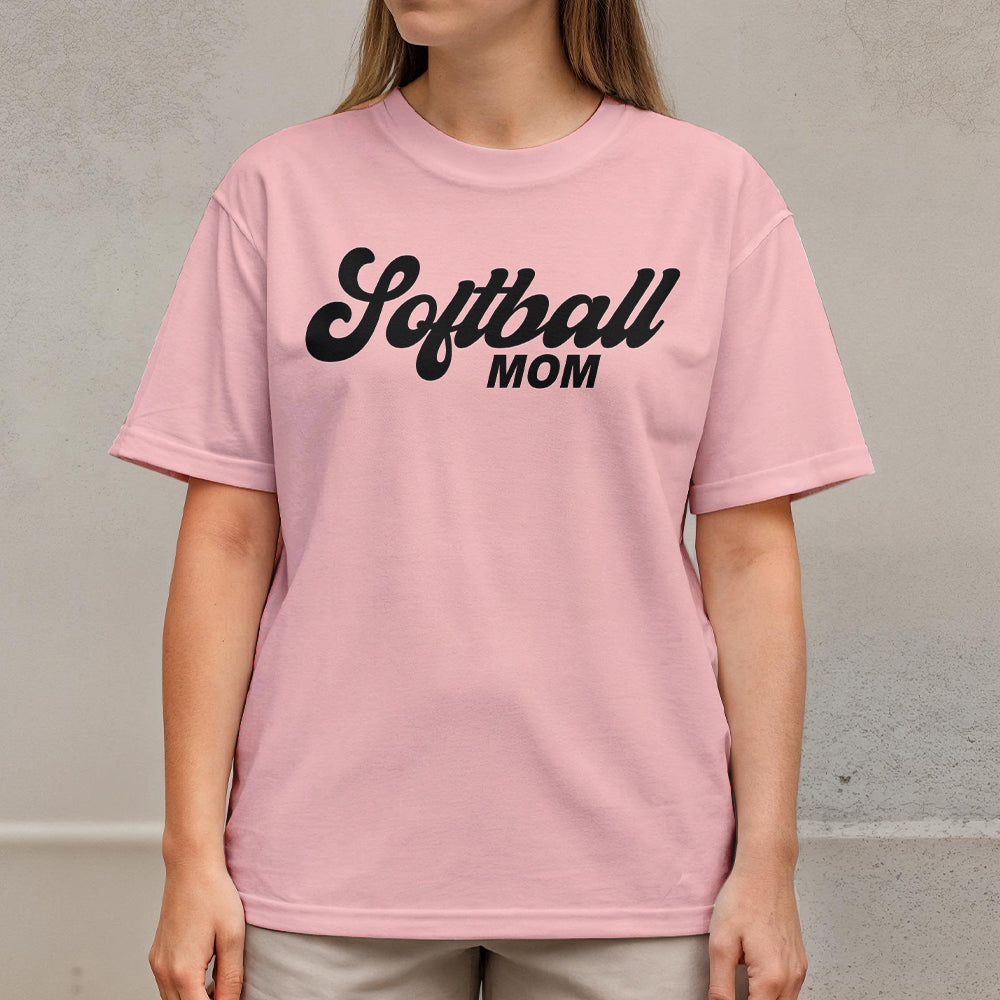 No Tired Like Softball Mom Tired - Black and White Softball Tshirt