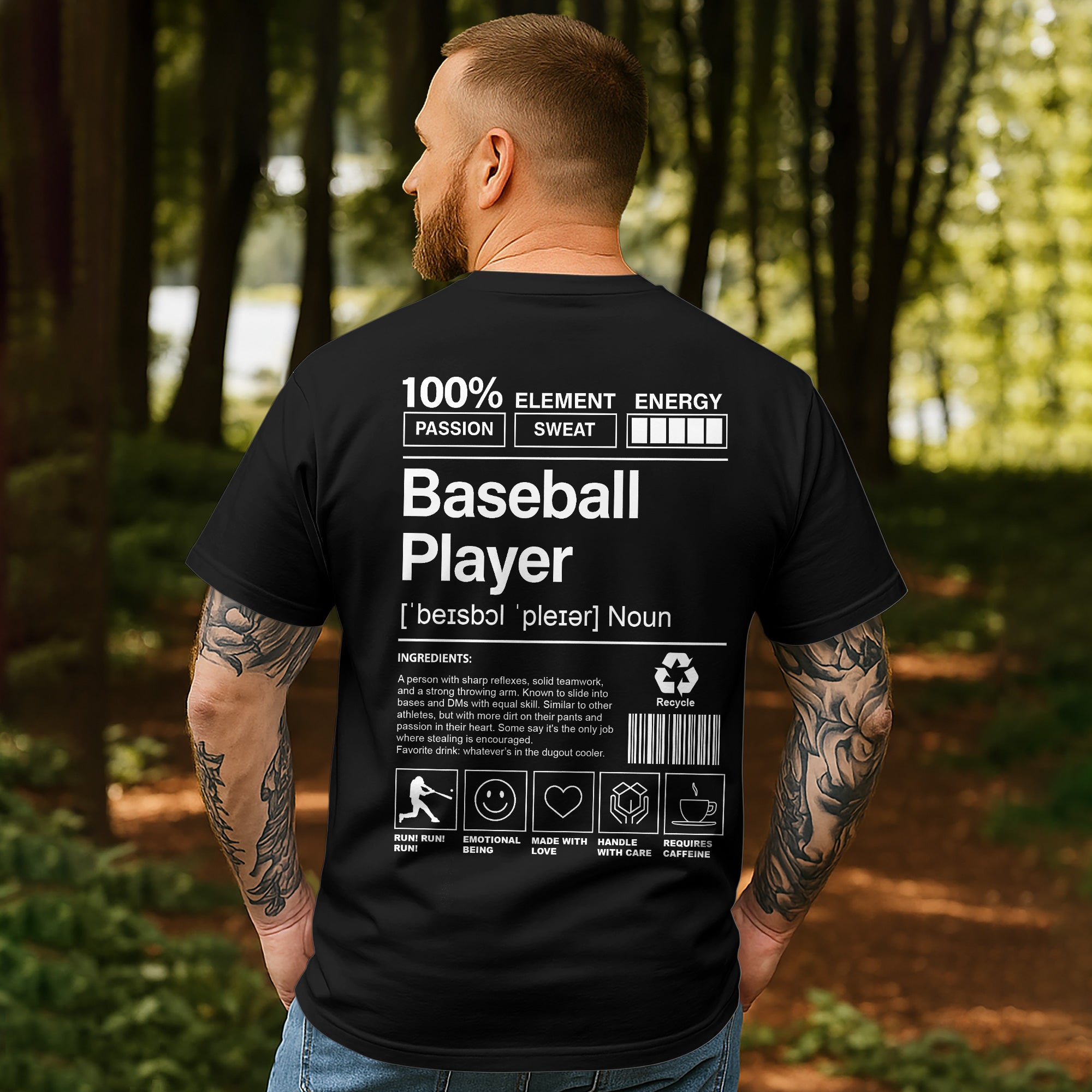 Baseball Ingredient Shirts - Baseball Shirts - Baseball Shirt For Baseball Lovers