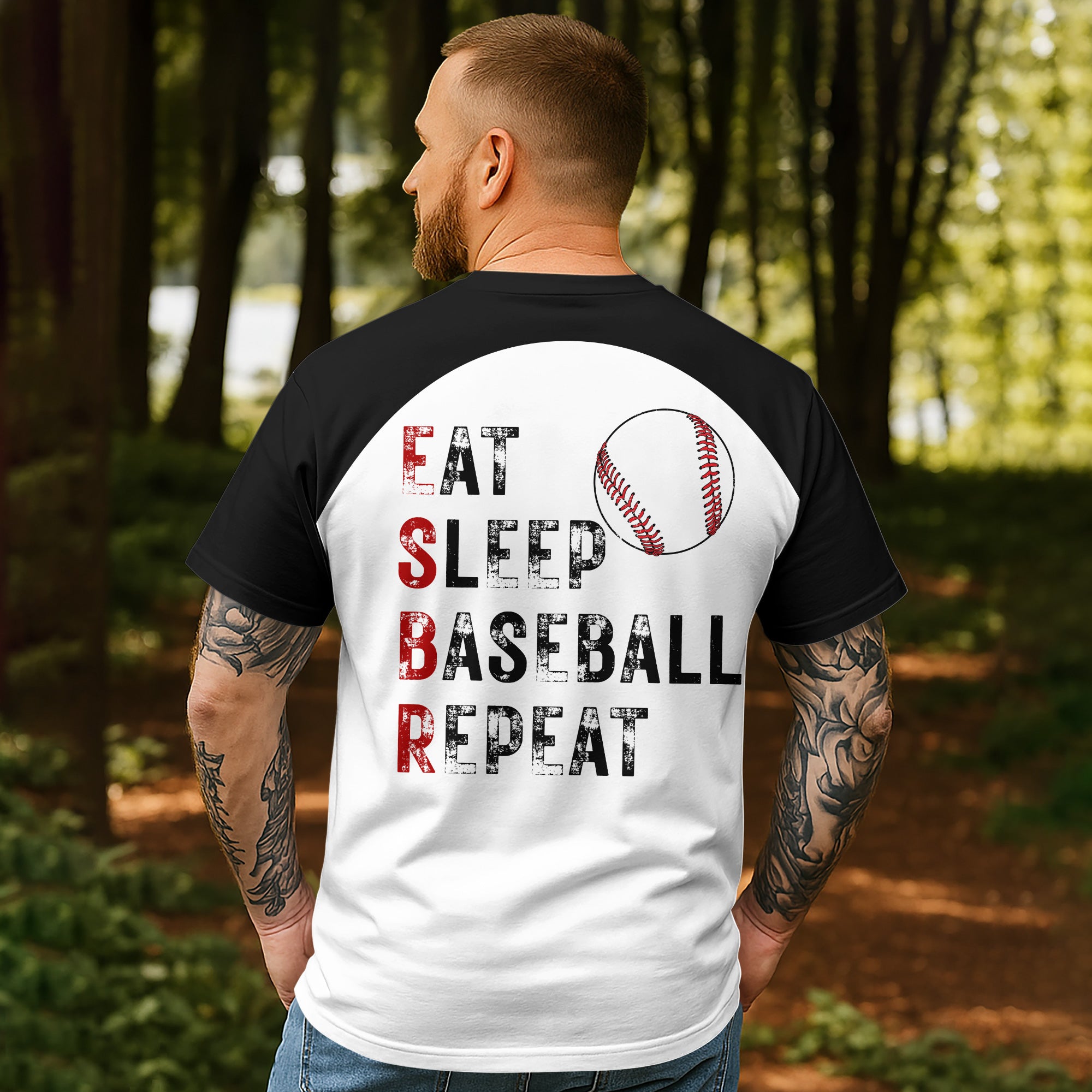 Eat, Sleep, Baseball, Repeat - Baseball Lover - American Baseball Lovers, Custom Name, Custom Number - All Over Print