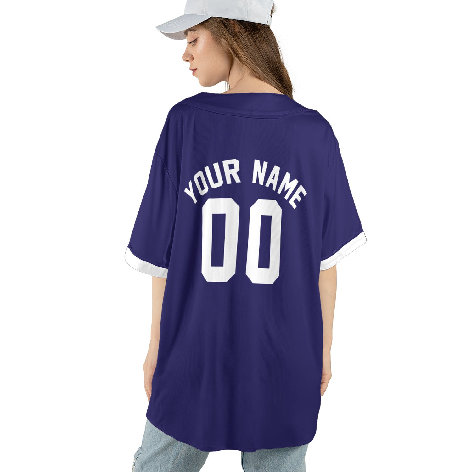 Navy Bold Custom Jersey – Personalized Name & Logo on Classic Blue Baseball Style
