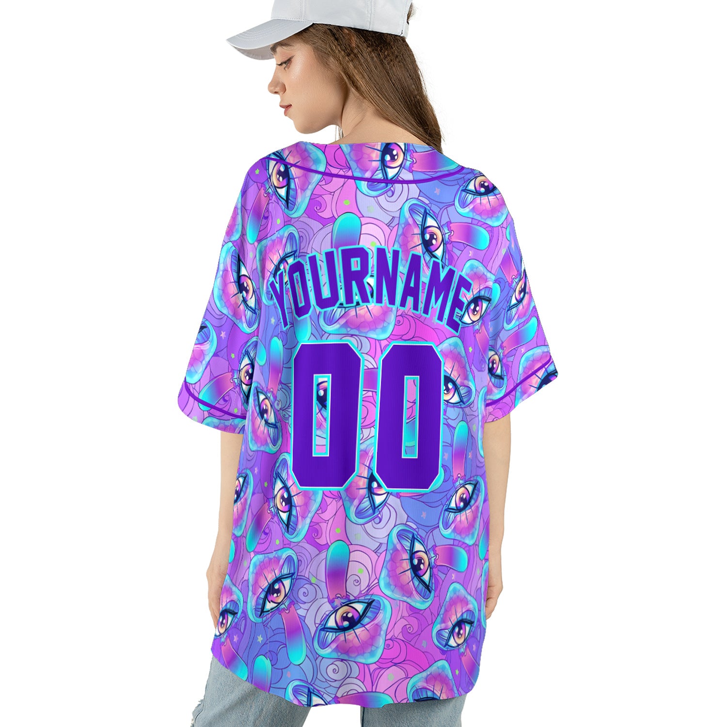 Custom Baseball Jersey - Pastel Oil Swirl