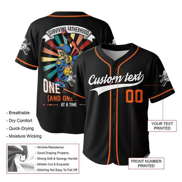 Custom Baseball Jersey For Dad, Fatherhood Surviving fatherhood, one inning (and one beer) at a time