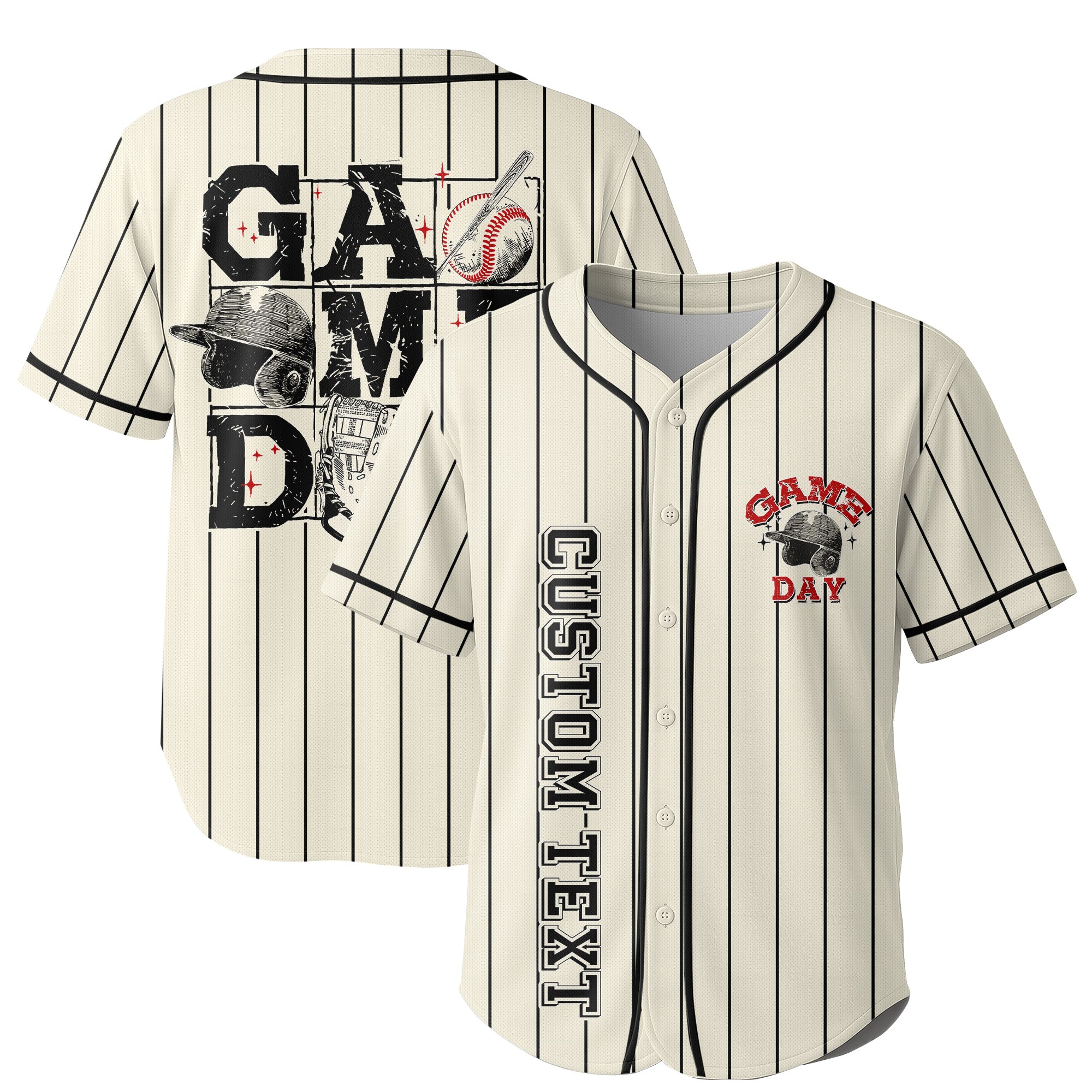 Custom Name Game Day Baseball Lovers Custom Jersey, Baseball Jersey