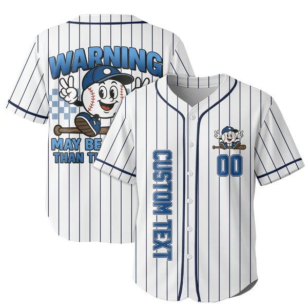 Warning May Be Louder Than The Umpire - Custom Baseball Jersey Baseball Lovers