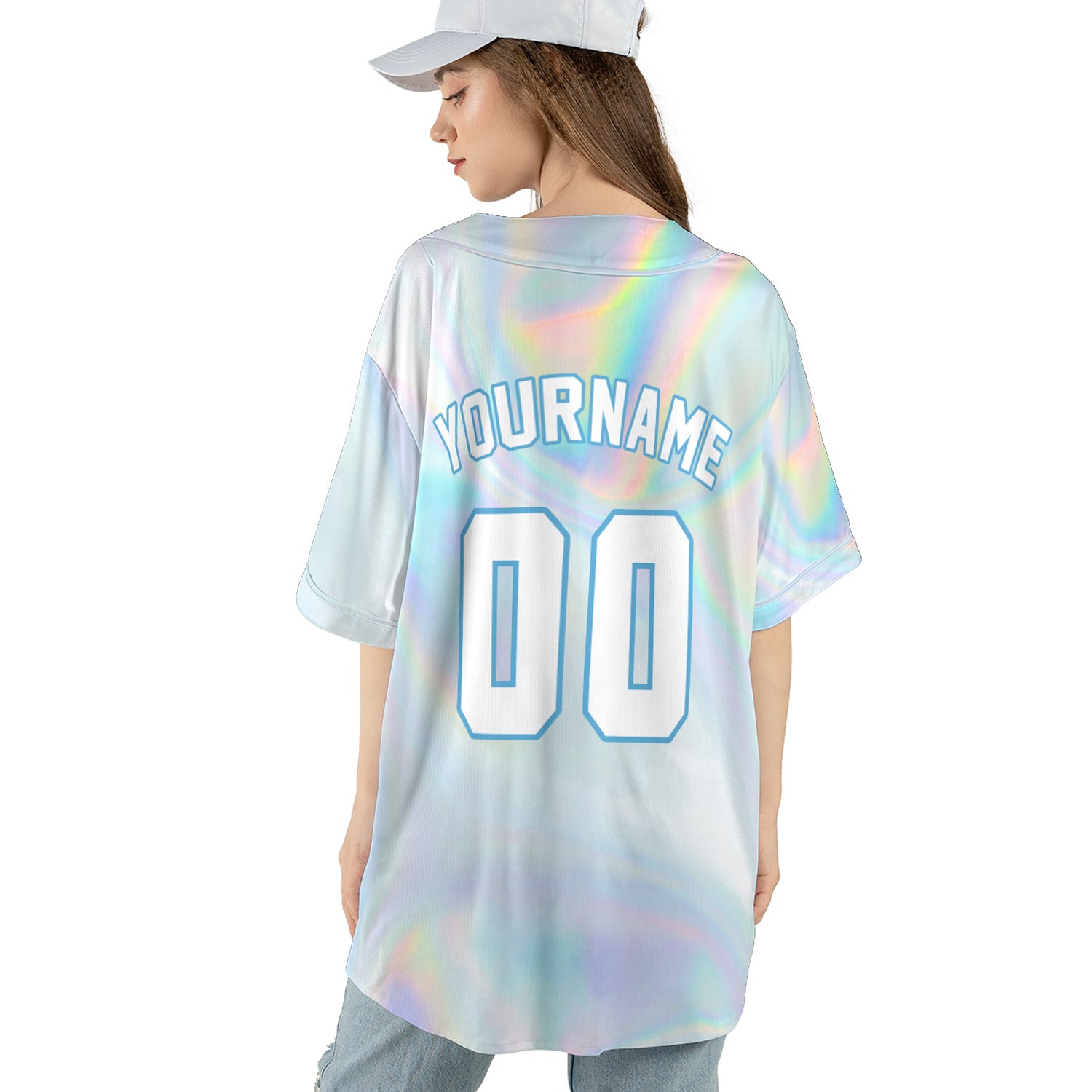 Iridescent Fade Baseball Jersey – Custom Prism Vibe