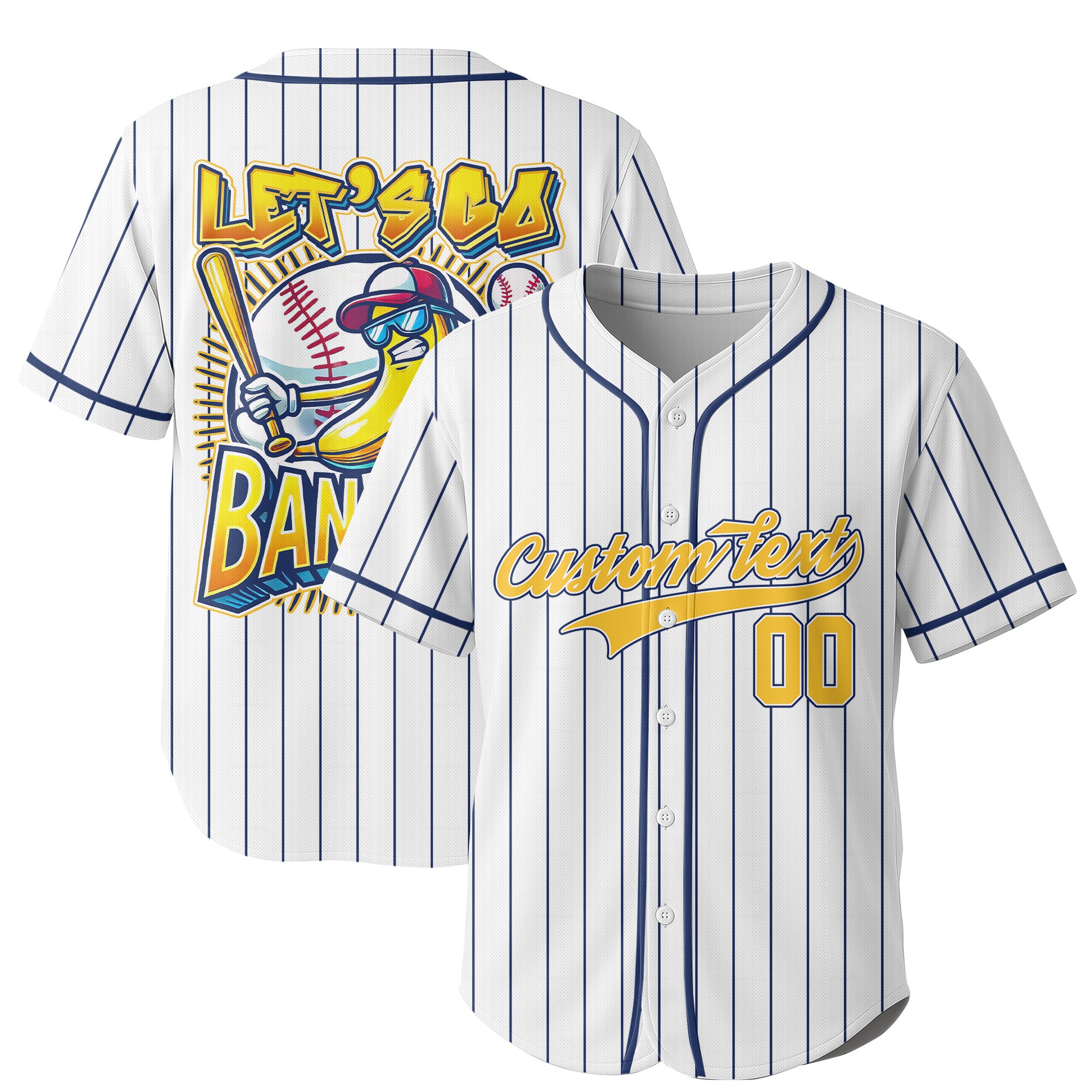 Custom Yellow Purple Navy Baseball Jersey