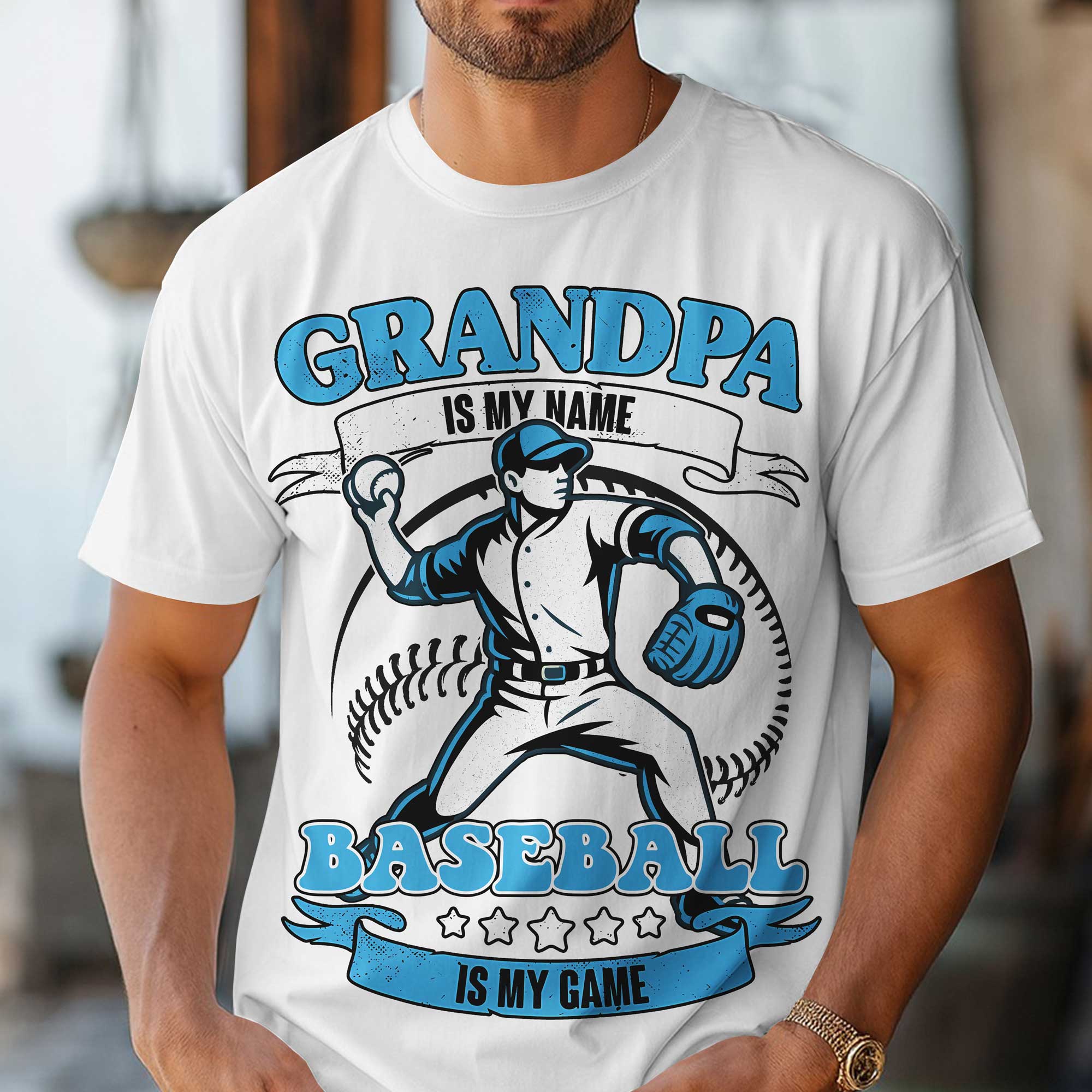 Baseball Is My Game - Black and White Baseball T-Shirt