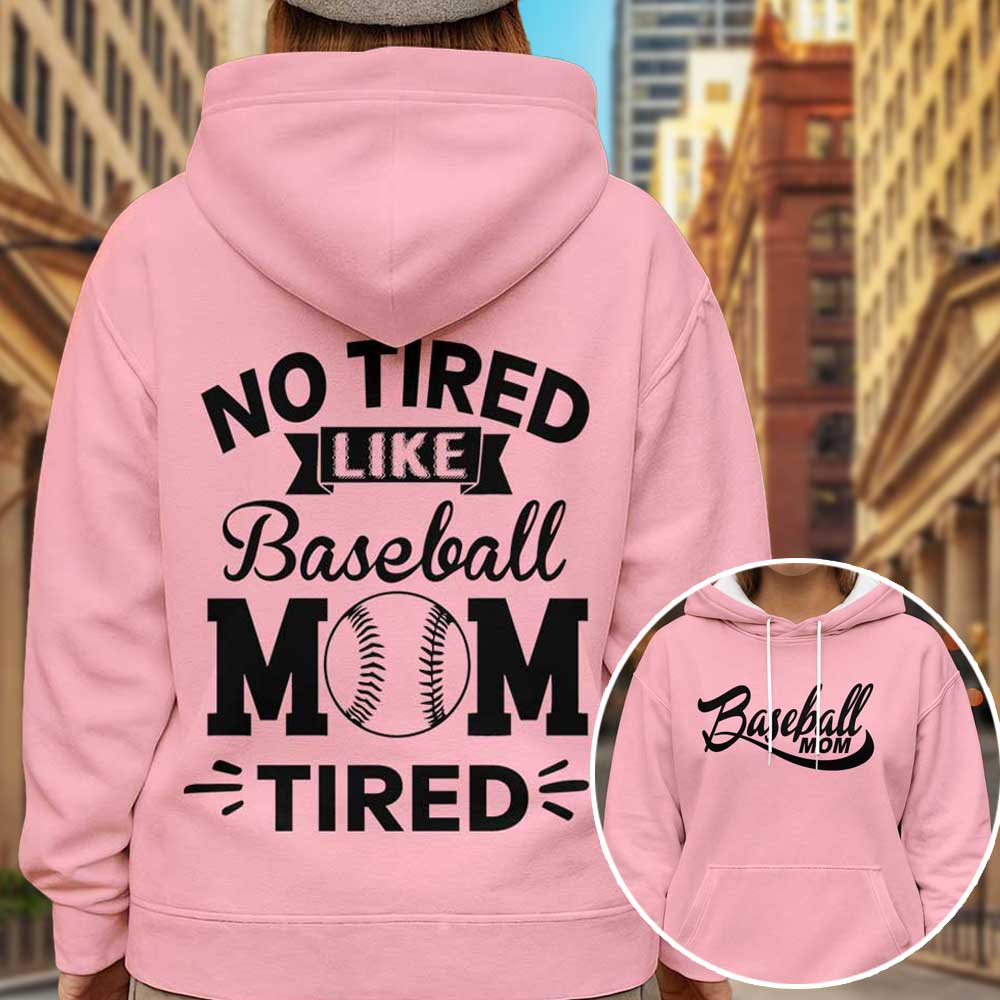 No Tired Like Baseball Mom Tired - All Over Print Baseball Hoodie