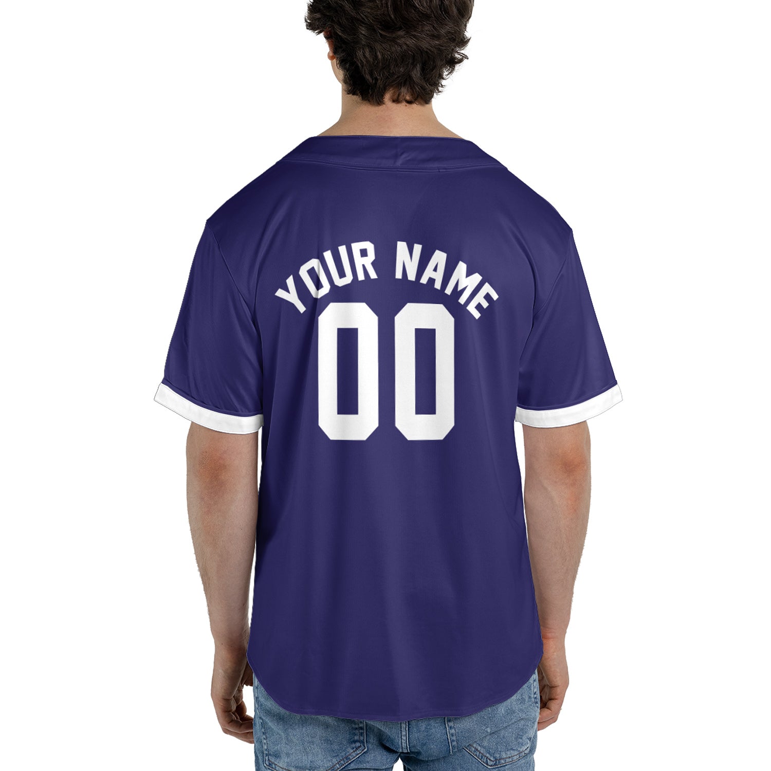 Navy Bold Custom Jersey – Personalized Name & Logo on Classic Blue Baseball Style