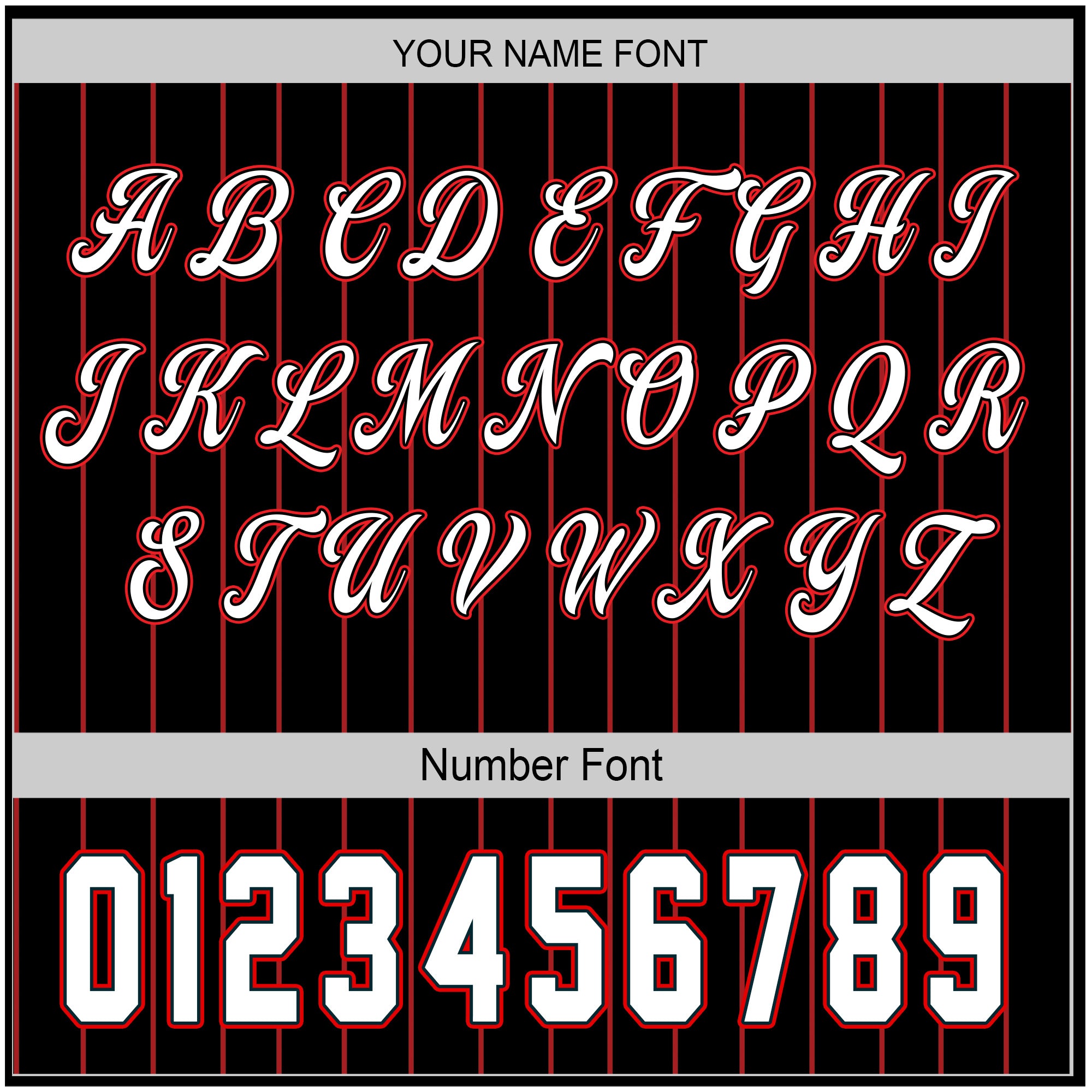Custom Black Red Pinstripes Baseball Jersey - Built Different