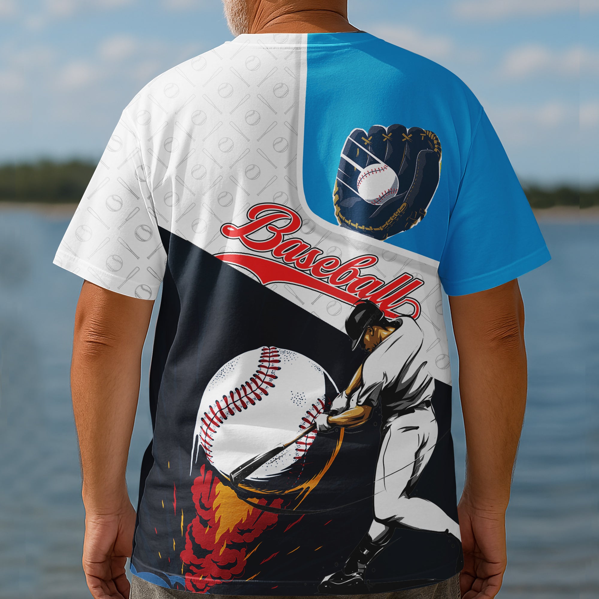 Custom All Over Print Baseball T-Shirt - Hit A Home Run