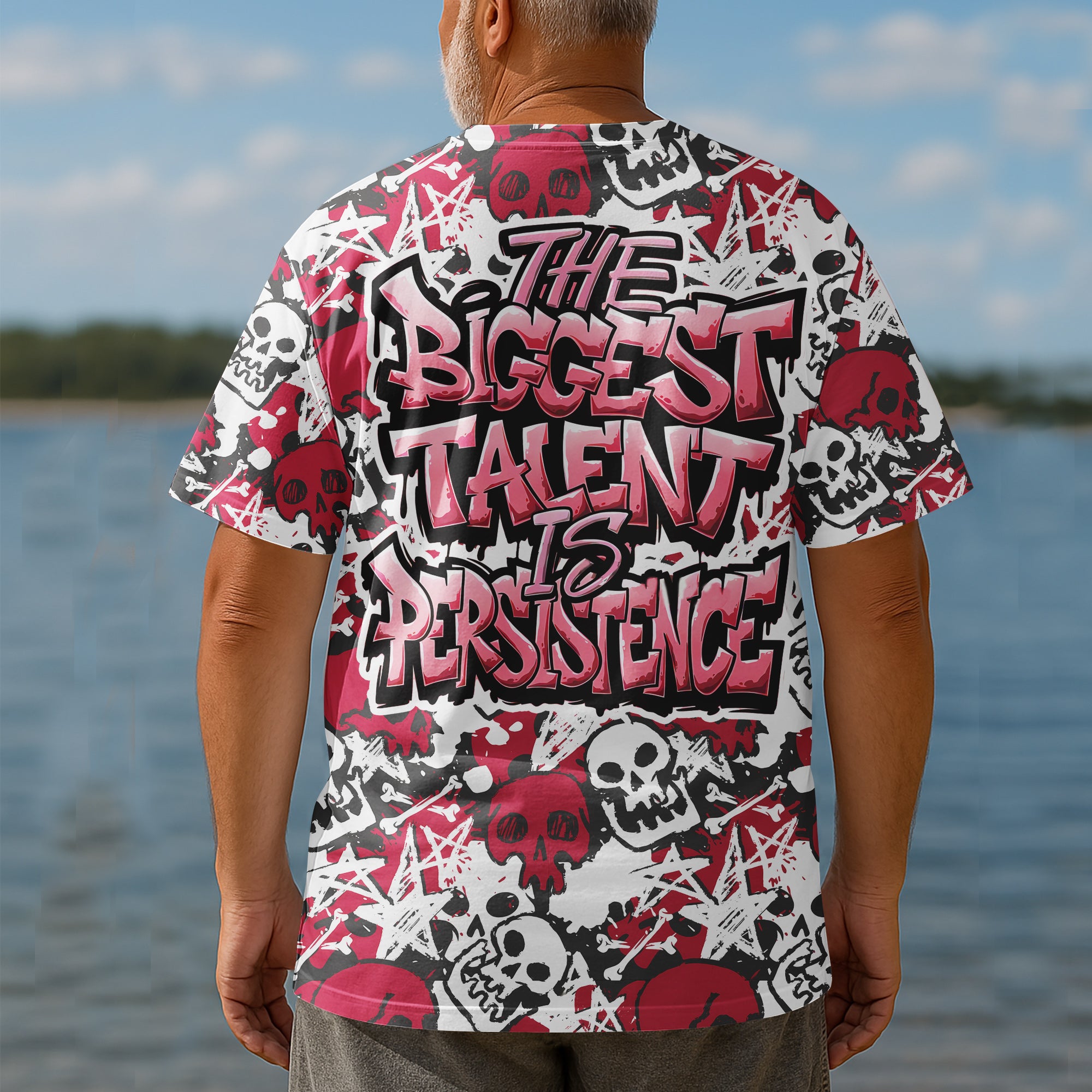 Talent Is Persistence Custom All Over Print Baseball T-Shirt
