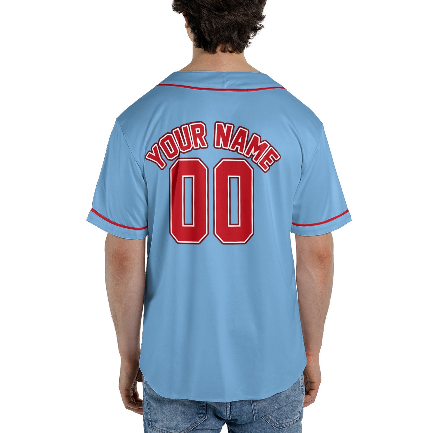 Skyfire Red – Custom Name & Logo Baseball Jersey