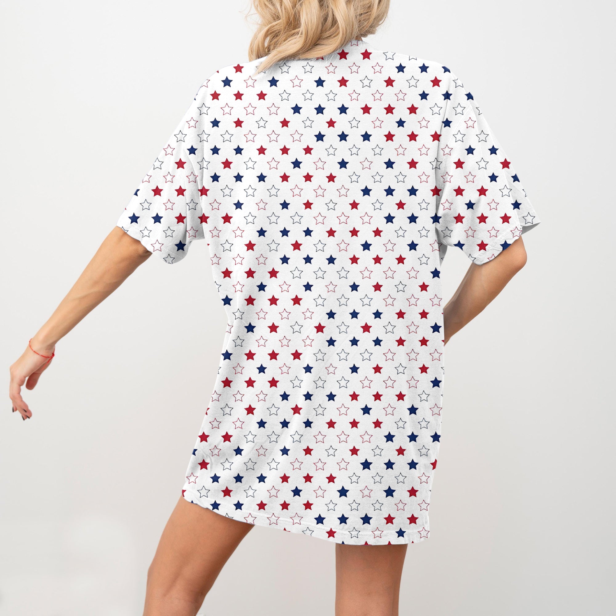 She Loves Baseball And America Too All Over Print Baseball T-Shirt