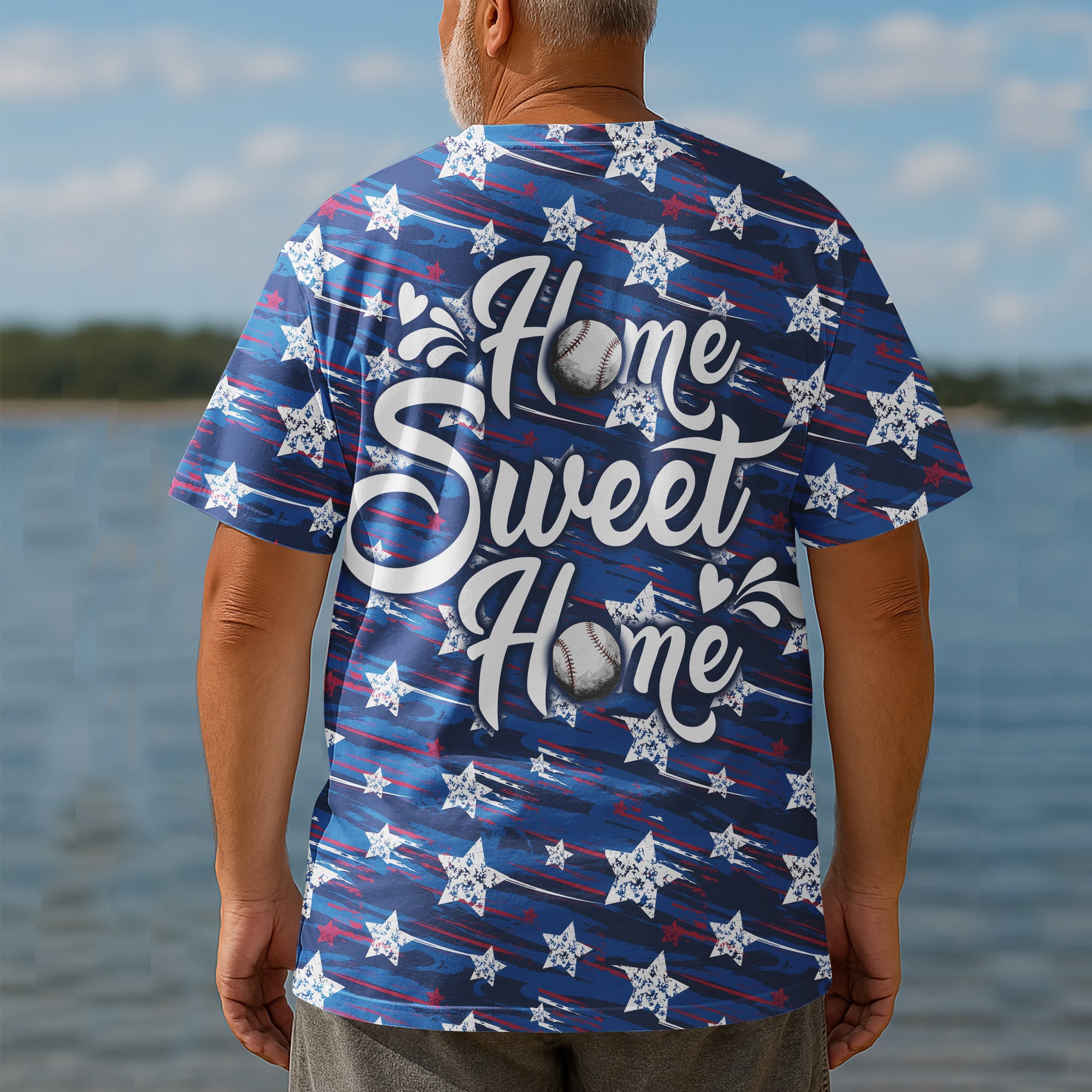 Home Sweet Home All Over Print Baseball T-Shirt