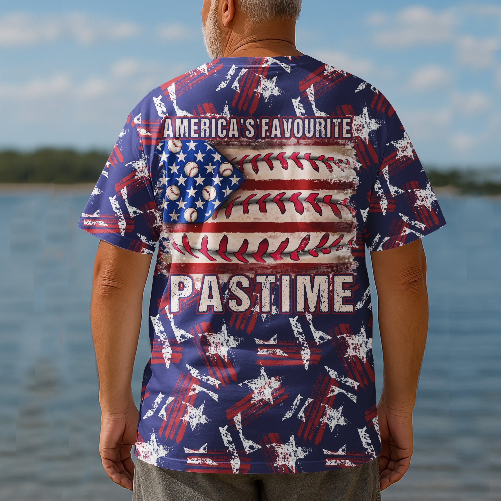 American Favourite's Pastime Custom All Over Print Baseball T-Shirt