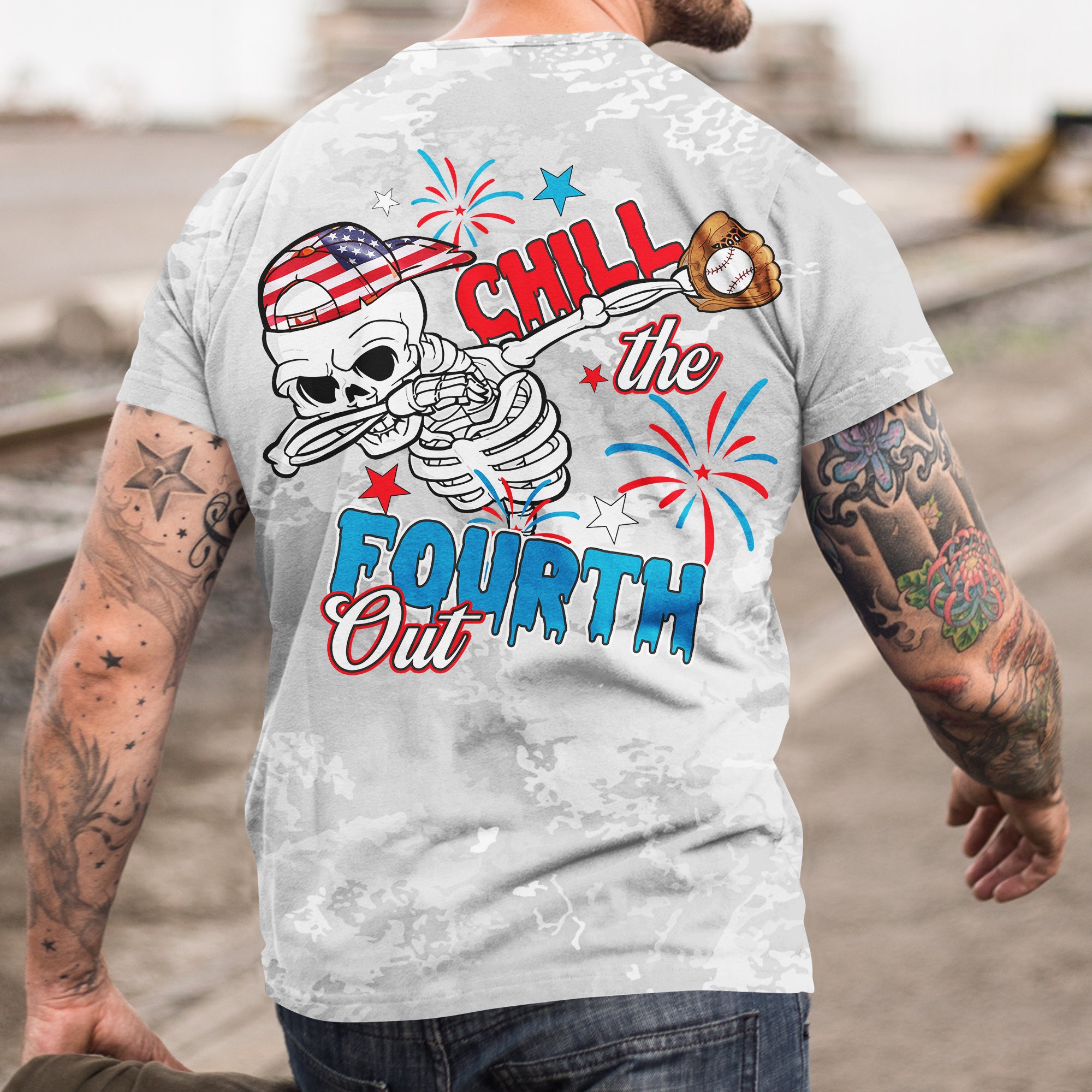 Chill The Fourth Out Custom All Over Print 4th Of July T-Shirt