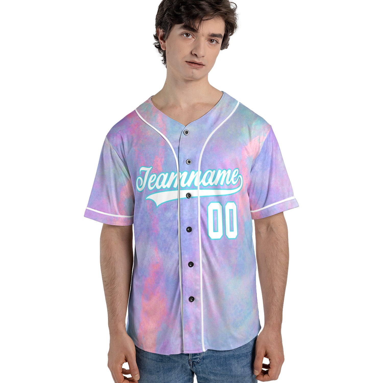 Custom Jersey Baseball – Watercolor Pastel Background