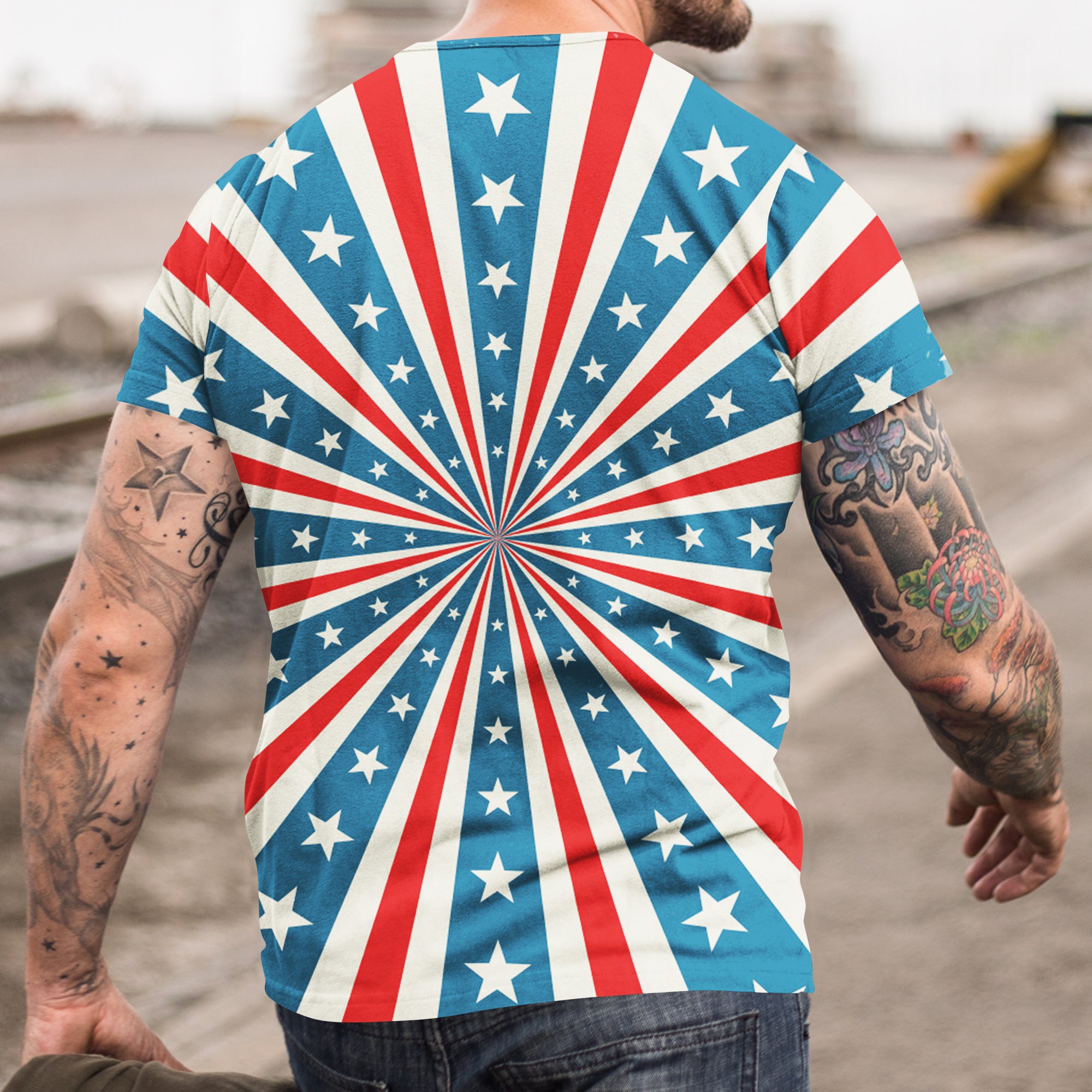 Baseball Lover From The USA All Over Print Fourth Of July T-Shirt