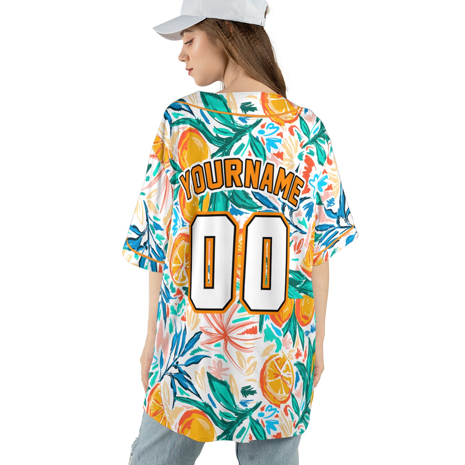 Citrus Burst Jersey – Orange Grove Custom Baseball Edition