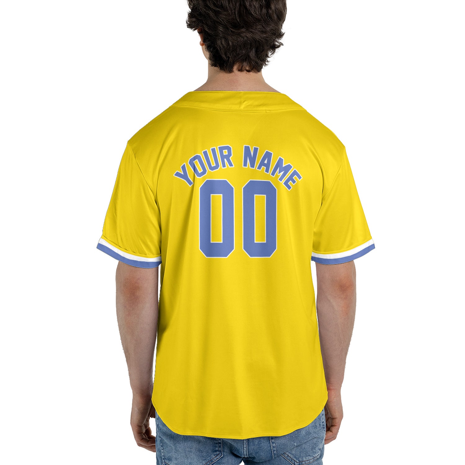 Bright Gold Custom Jersey – Add Your Name & Team Logo for a Bold Statement