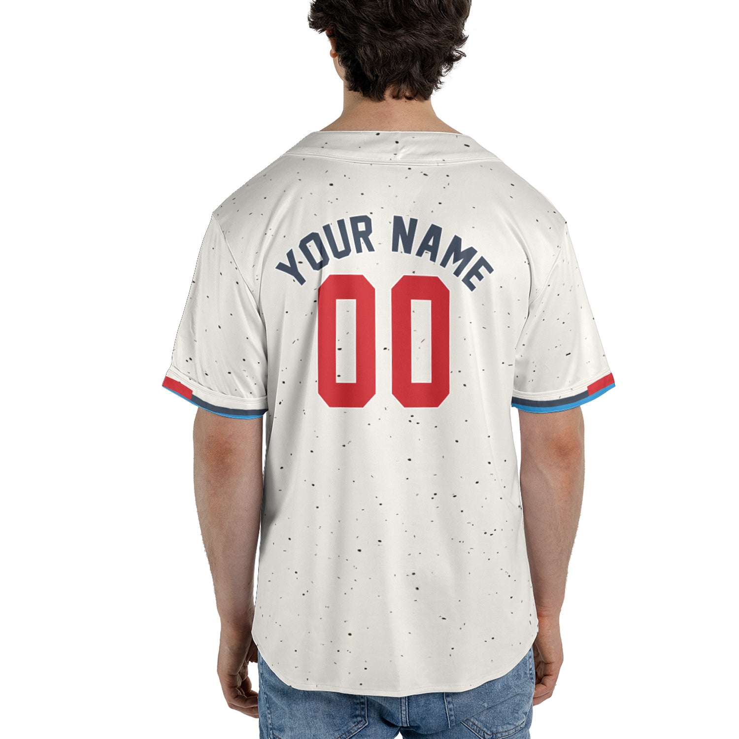Speckled Cream Custom Jersey – Personalized Name & Logo on Retro-Inspired Classic