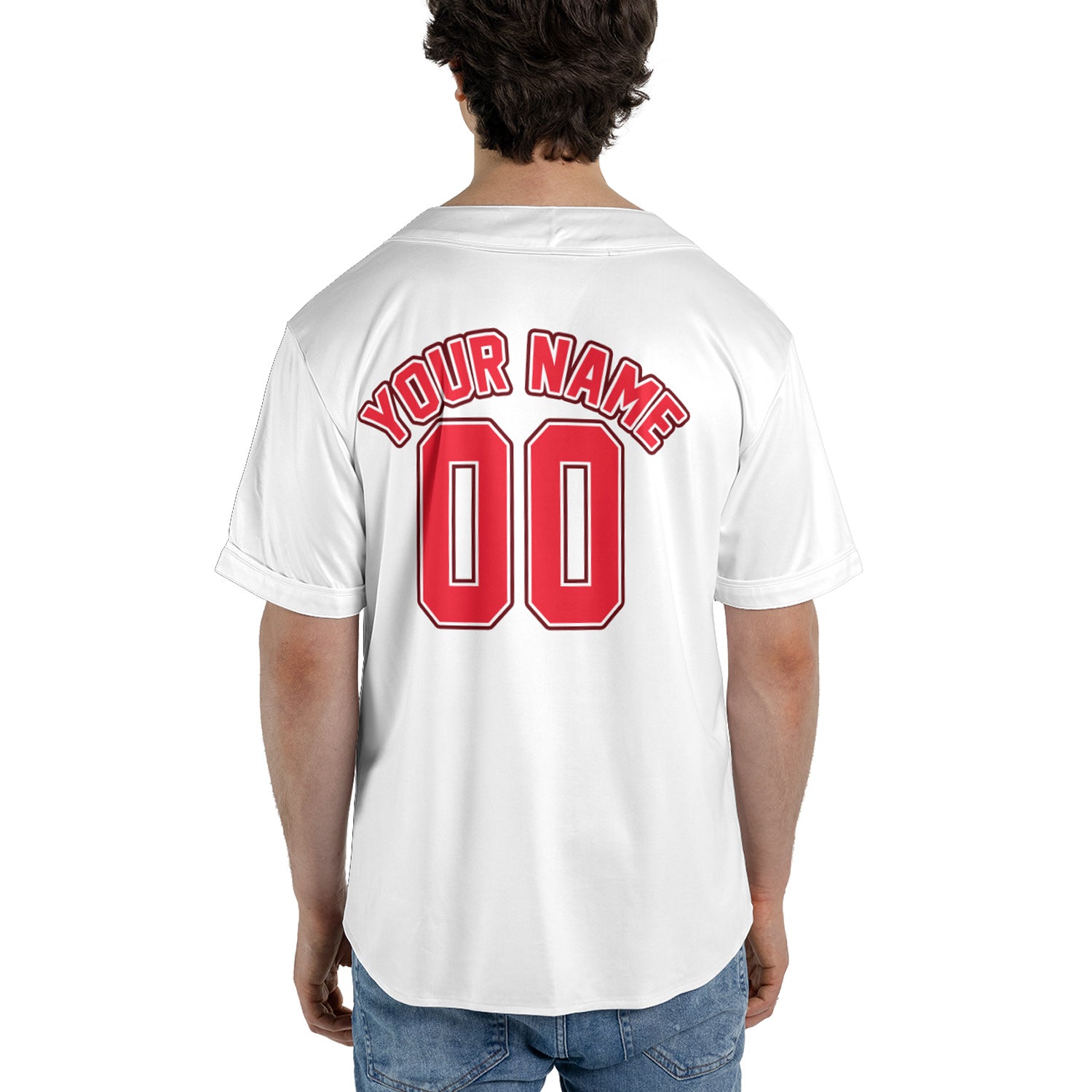 Whiteflare Crimson – Custom Name & Logo Baseball Jersey