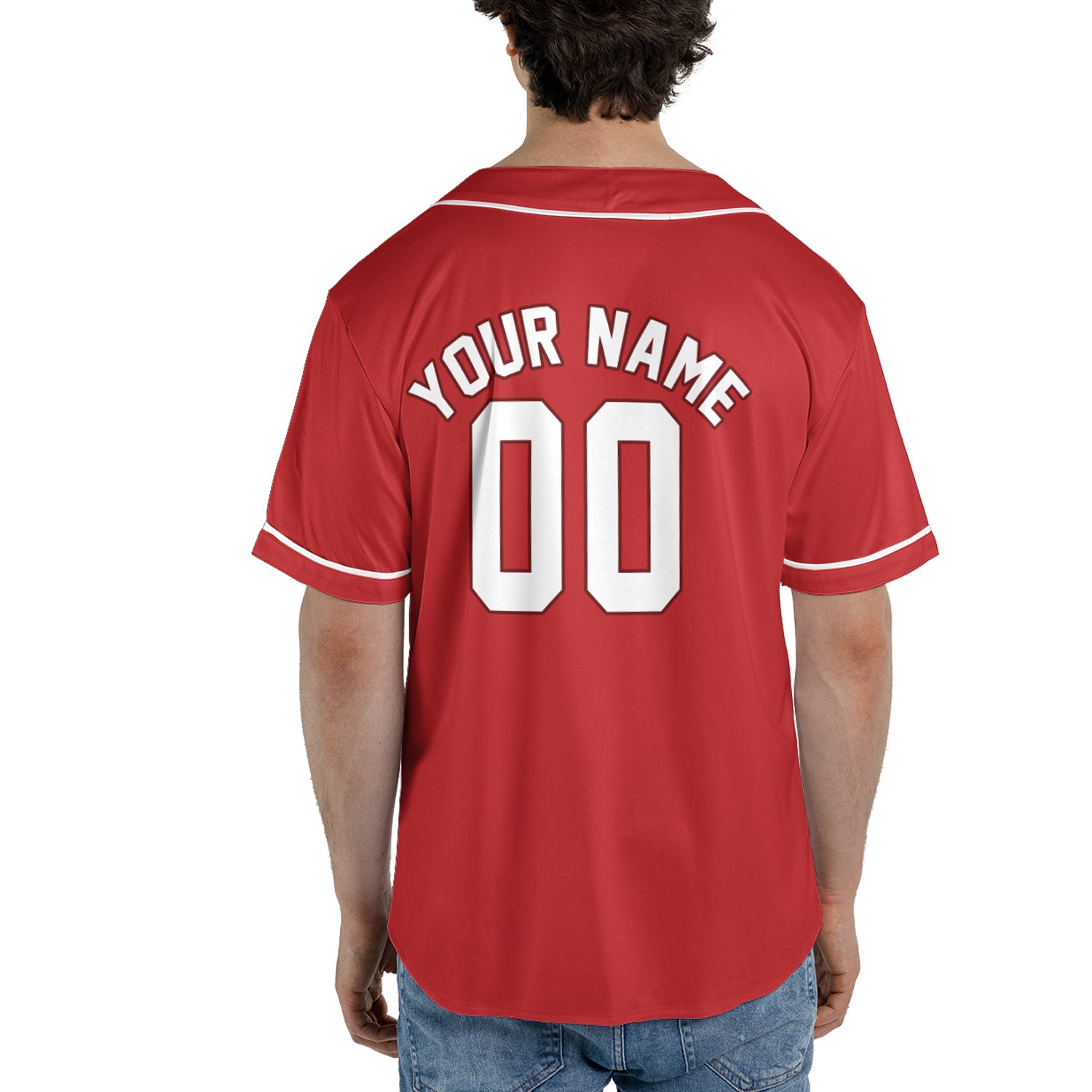 Crimson Legacy – Custom Name & Logo Baseball Jersey